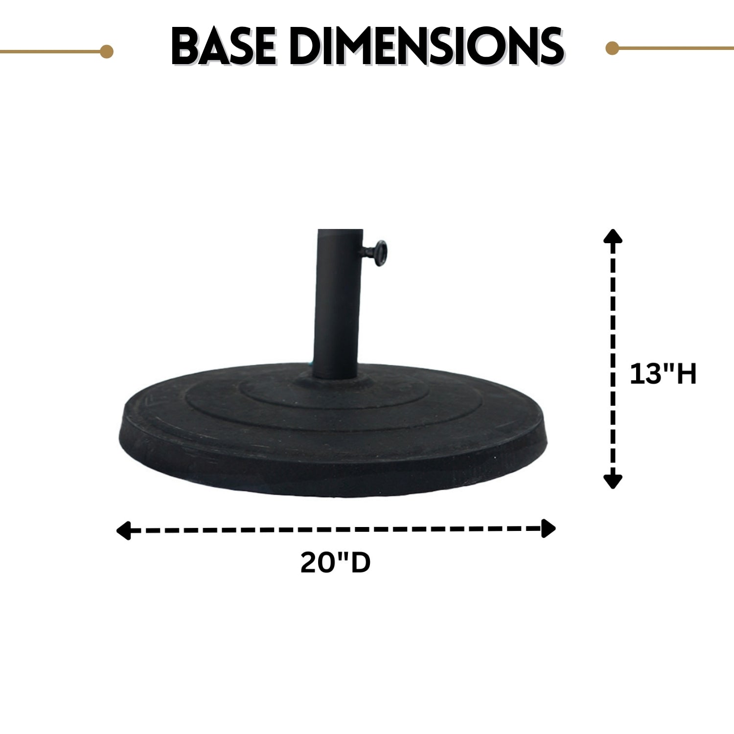 9ft Beige Color Outdoor Patio Umbrella with Centre Pole