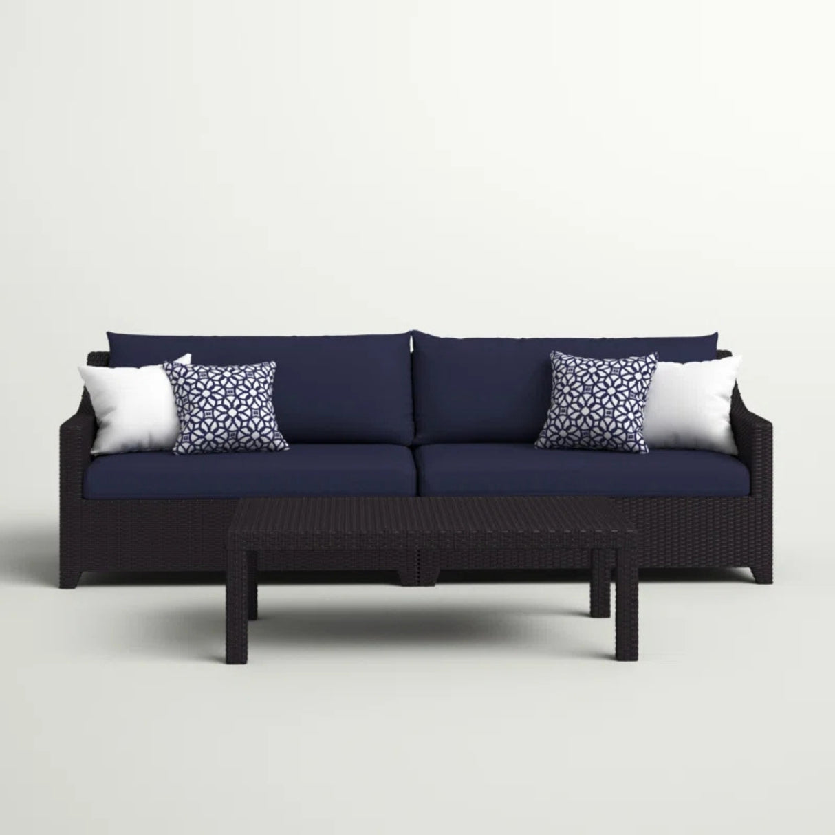 Outdoor All-Weather Rattan Wicker Three Seater Sofa