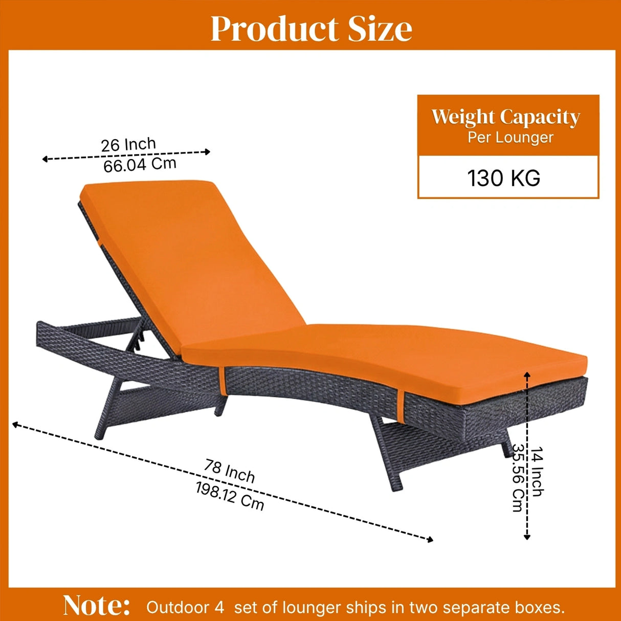 Outdoor Rattan Wicker Chaise Lounger For Poolside