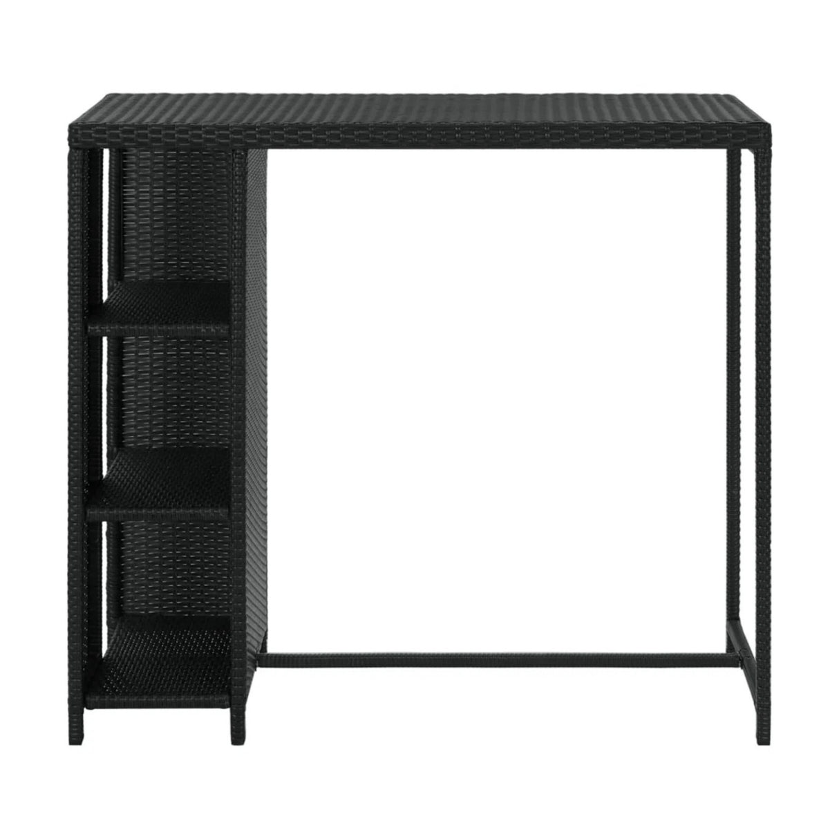 Outdoor Rattan Wicker Bar Table with High-Top Design