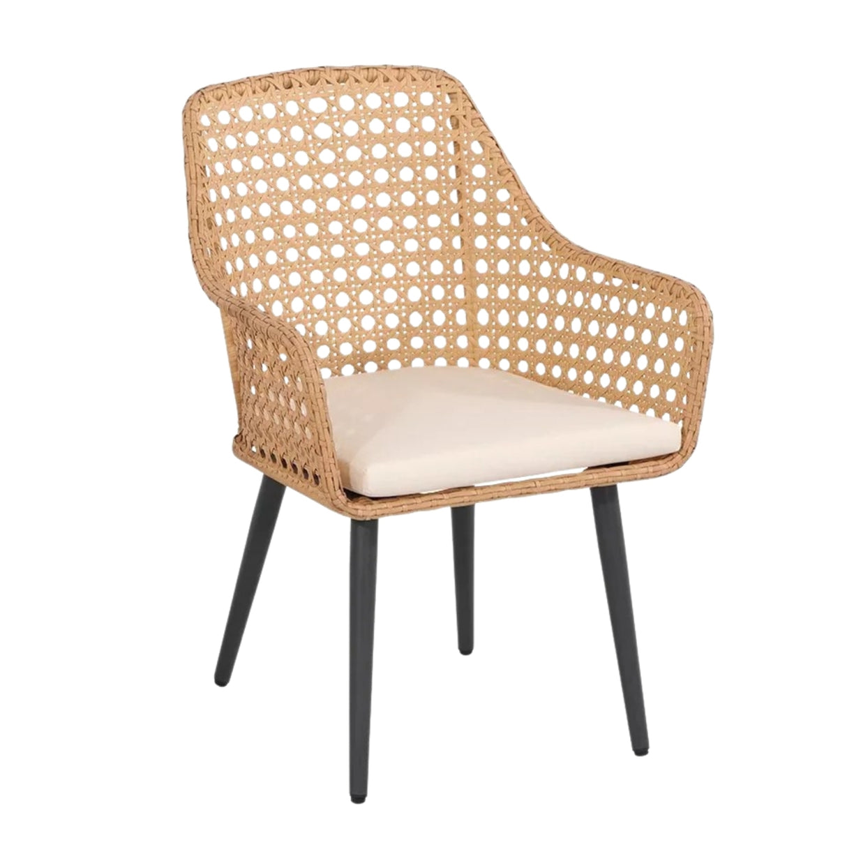 5-Piece Outdoor Patio Dining Set with Rattan Chairs