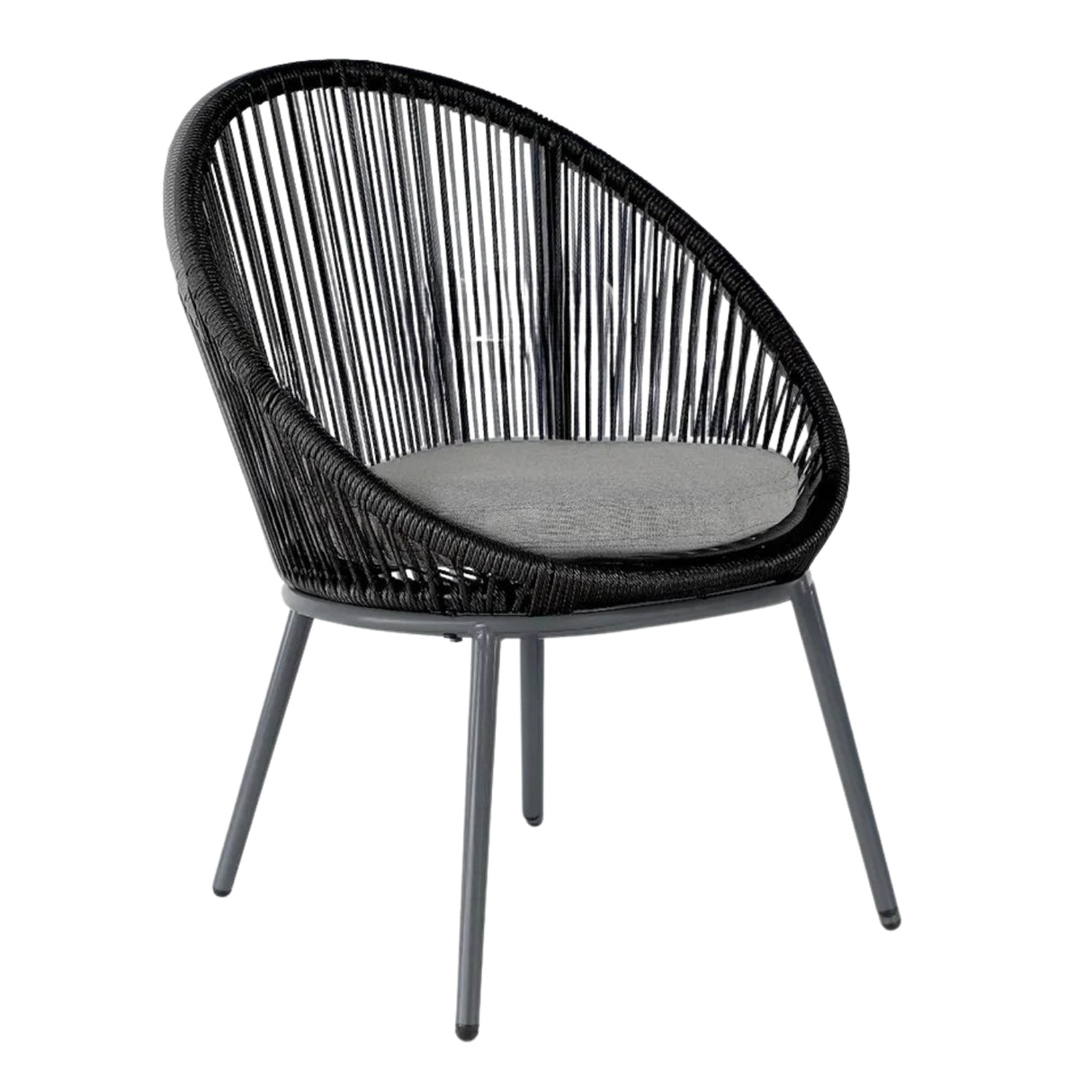 5-Piece Outdoor Patio Dining Set with Rope Chairs