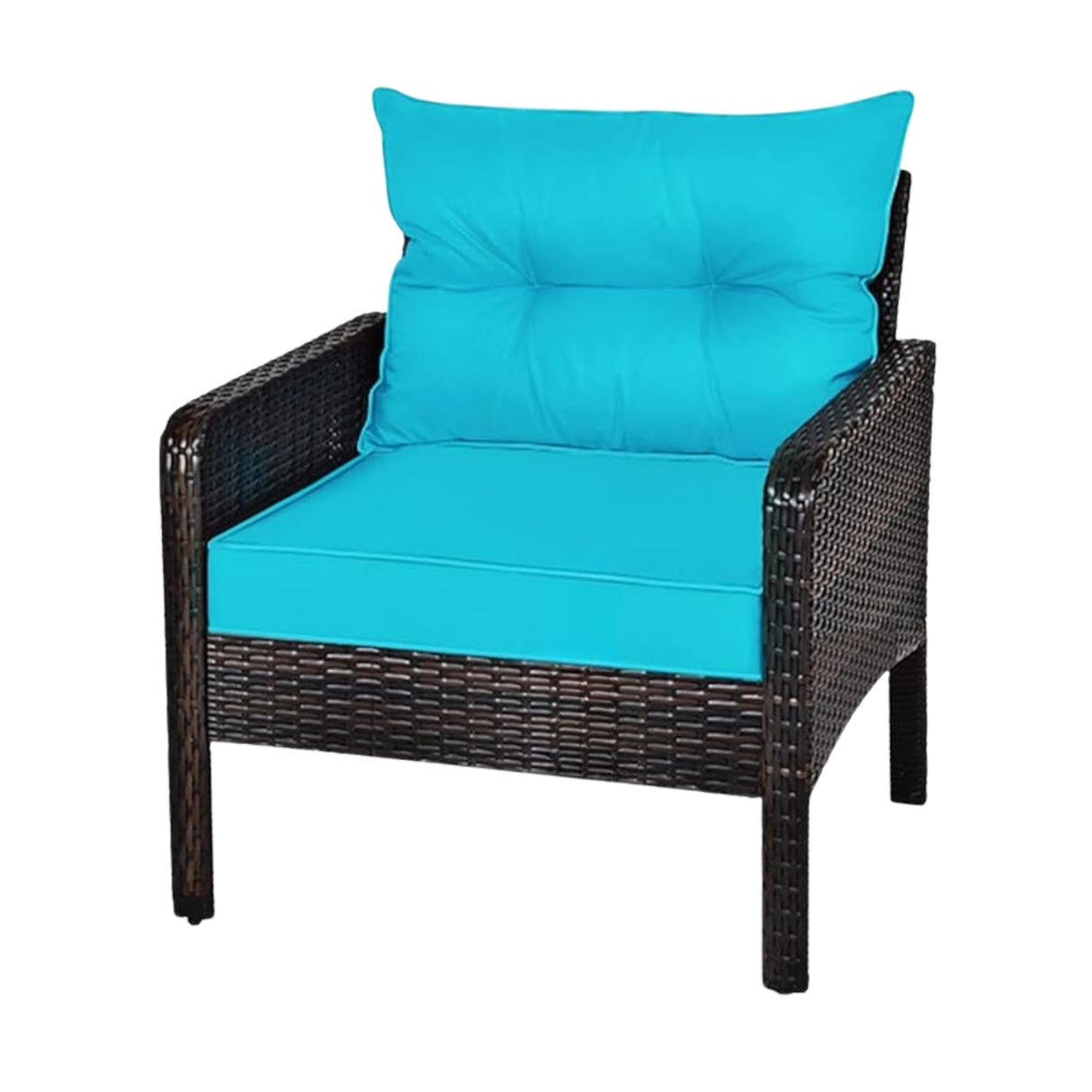 Outdoor Wicker 5-Piece Patio Sofa Set