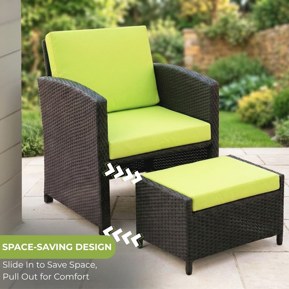 Outdoor 5 Piece Patio Wicker All Weather Sectional Furniture Set