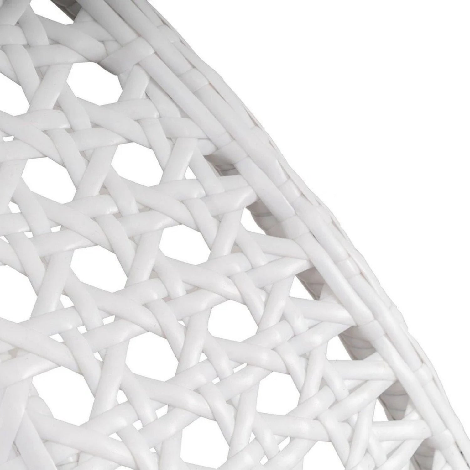 Double Seater Rattan & Wicker Swing (White & Grey)