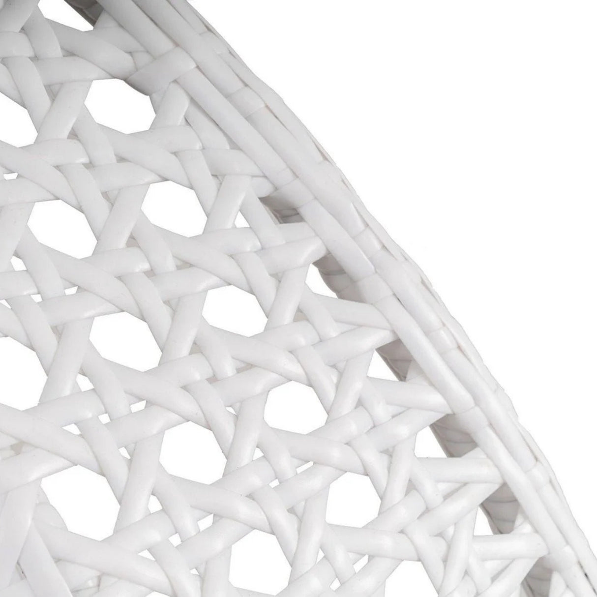 Double Seater Rattan & Wicker Swing (White & Grey)