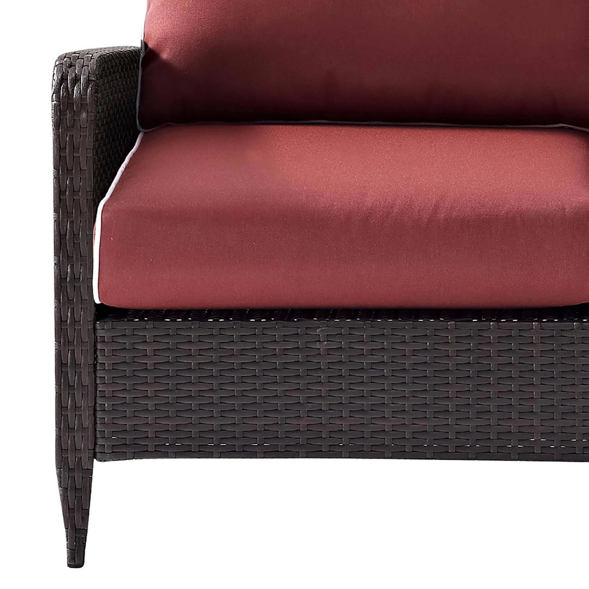 Outdoor Wicker Double Seater Loveseat Sofa