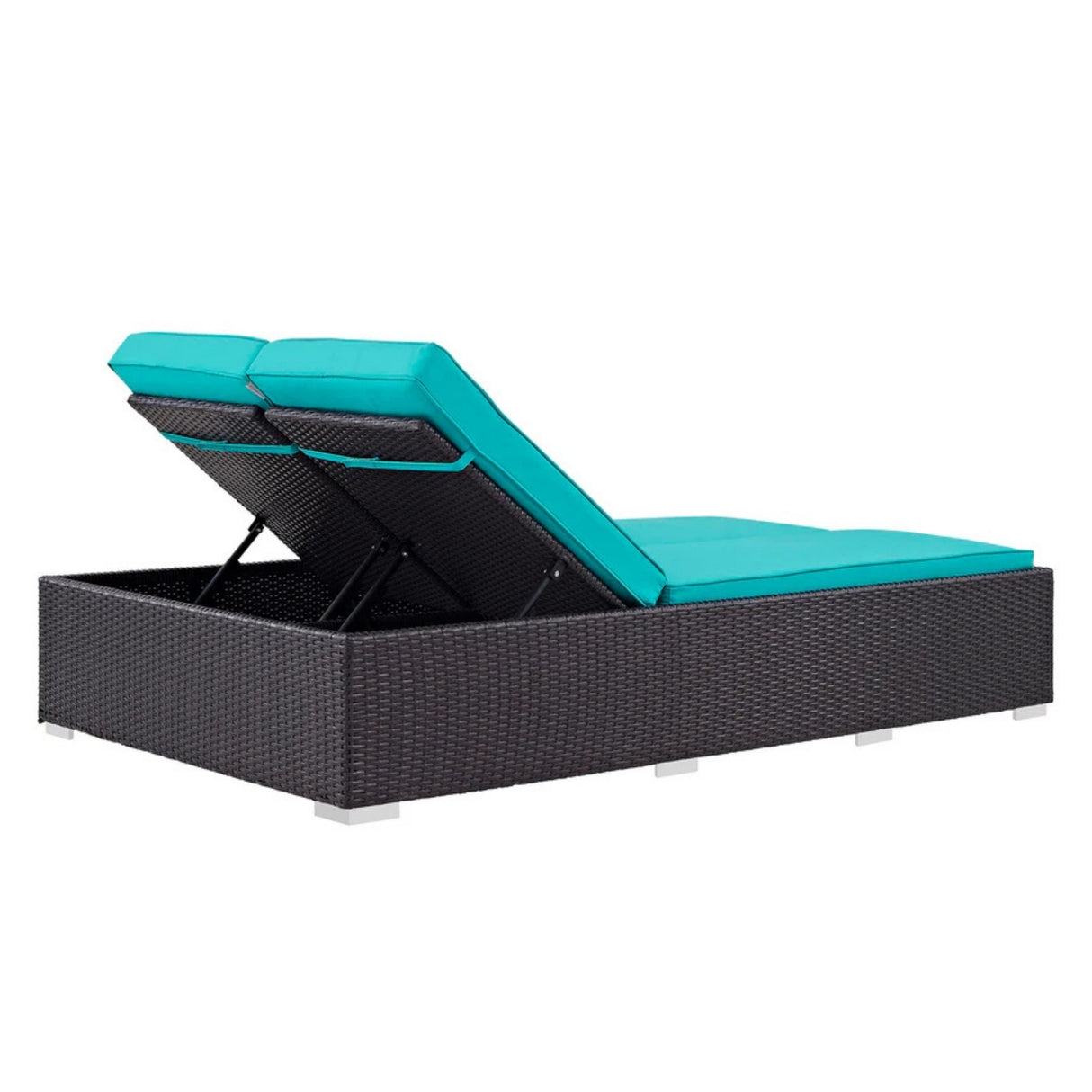 Outdoor All-Weather Rattan Wicker Chaise Lounge Chair Set of 2