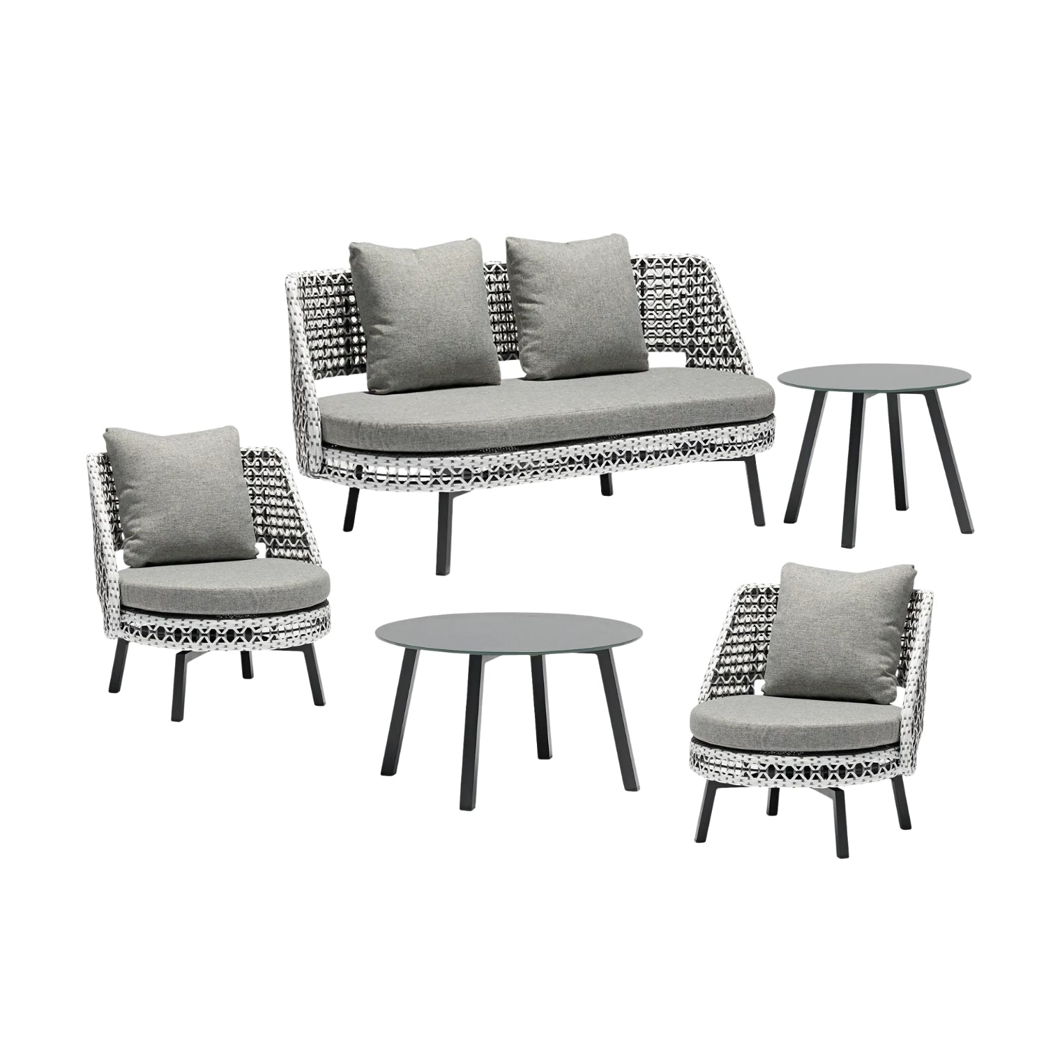 Outdoor Double Tone Rattan Wicker Sofa Set