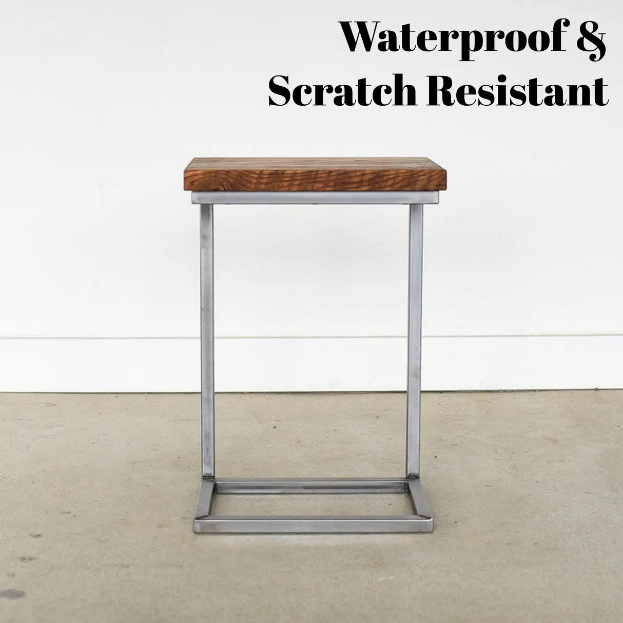 Solid Sheesham Wood C-Shape Corner Side Small End Table