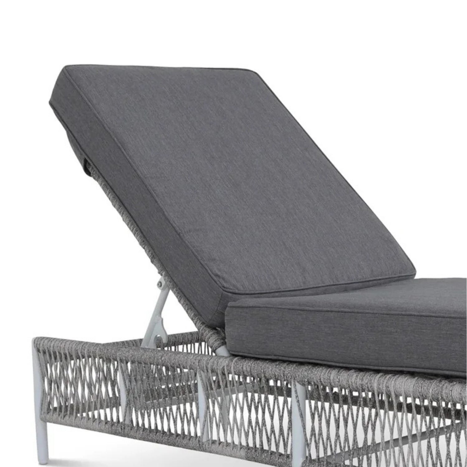 Outdoor Rope Lounge Chairs Set of 2 with Thick Cushions