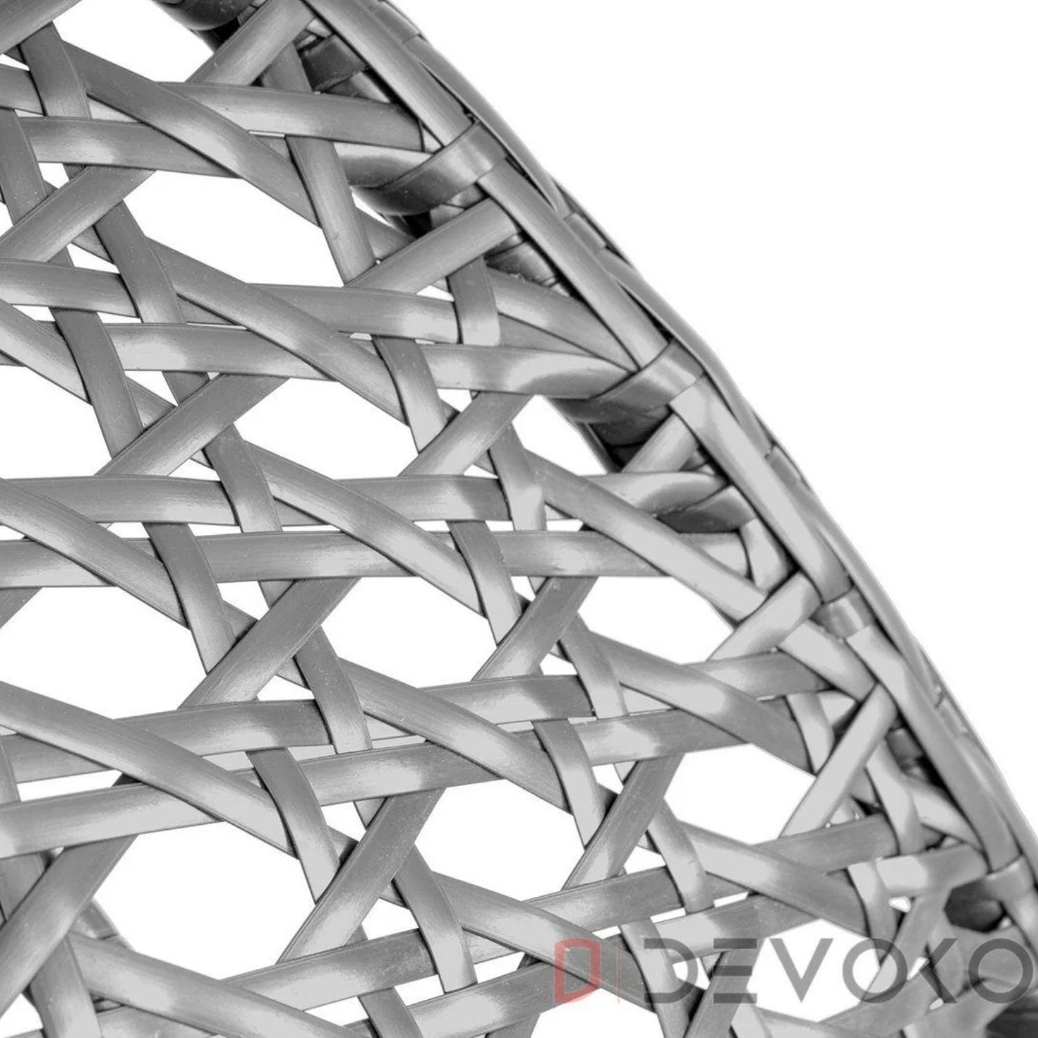 Double Seater Rattan & Wicker Swing (Grey)