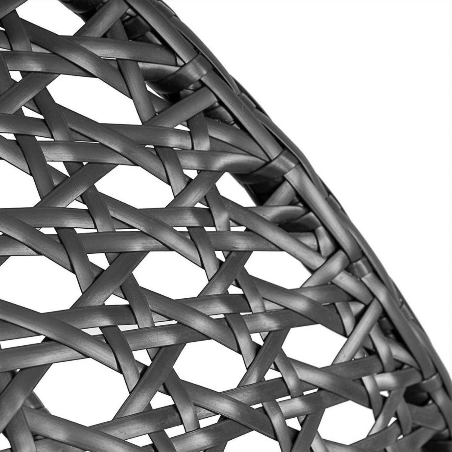 Double Seater Rattan & Wicker Swing (Black & Grey)