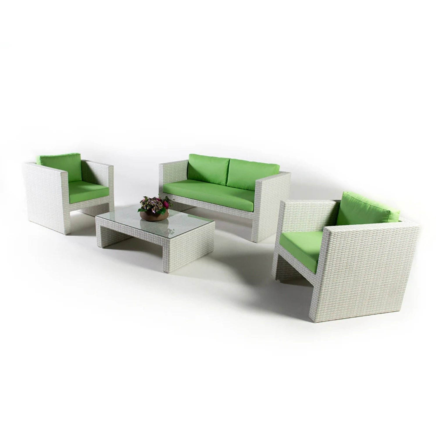 4-Piece Outdoor Rattan Wicker Patio Sofa Set