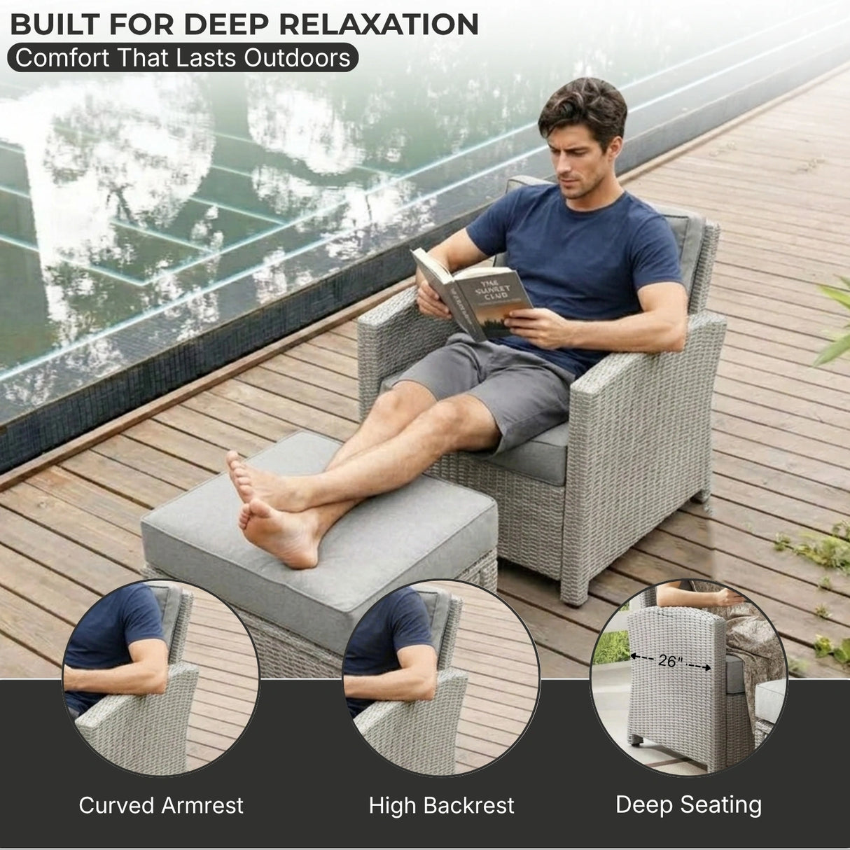 5 Pieces Patio Furniture Set