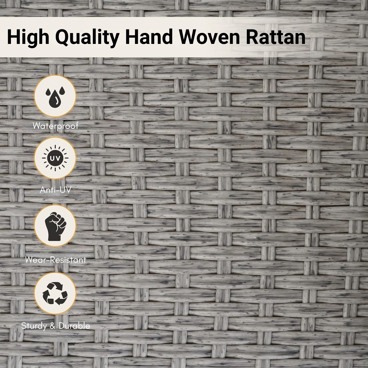 Outdoor Rattan Wicker Hanging Swing Chair with Cushion