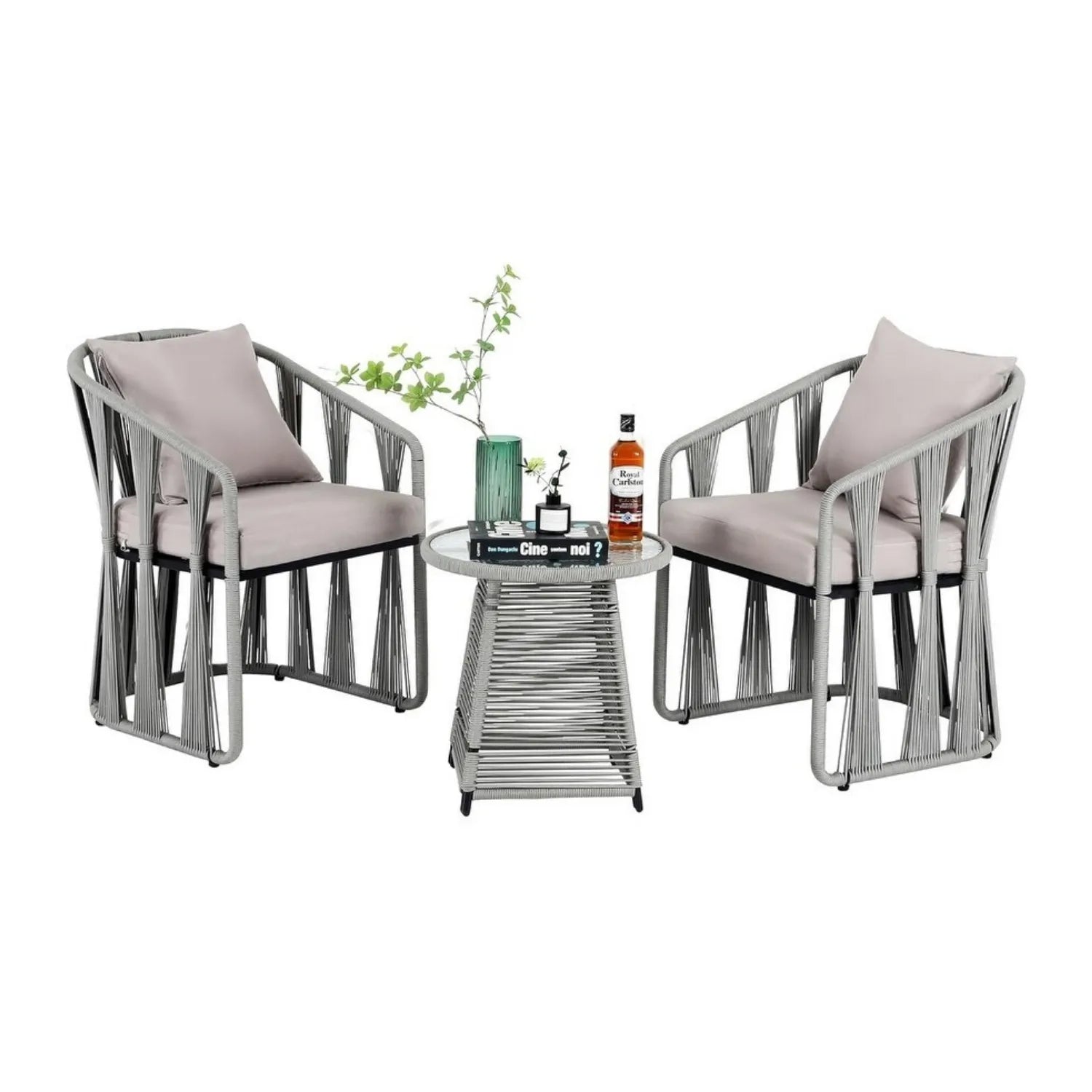 Outdoor Rope 3-Piece Patio Set