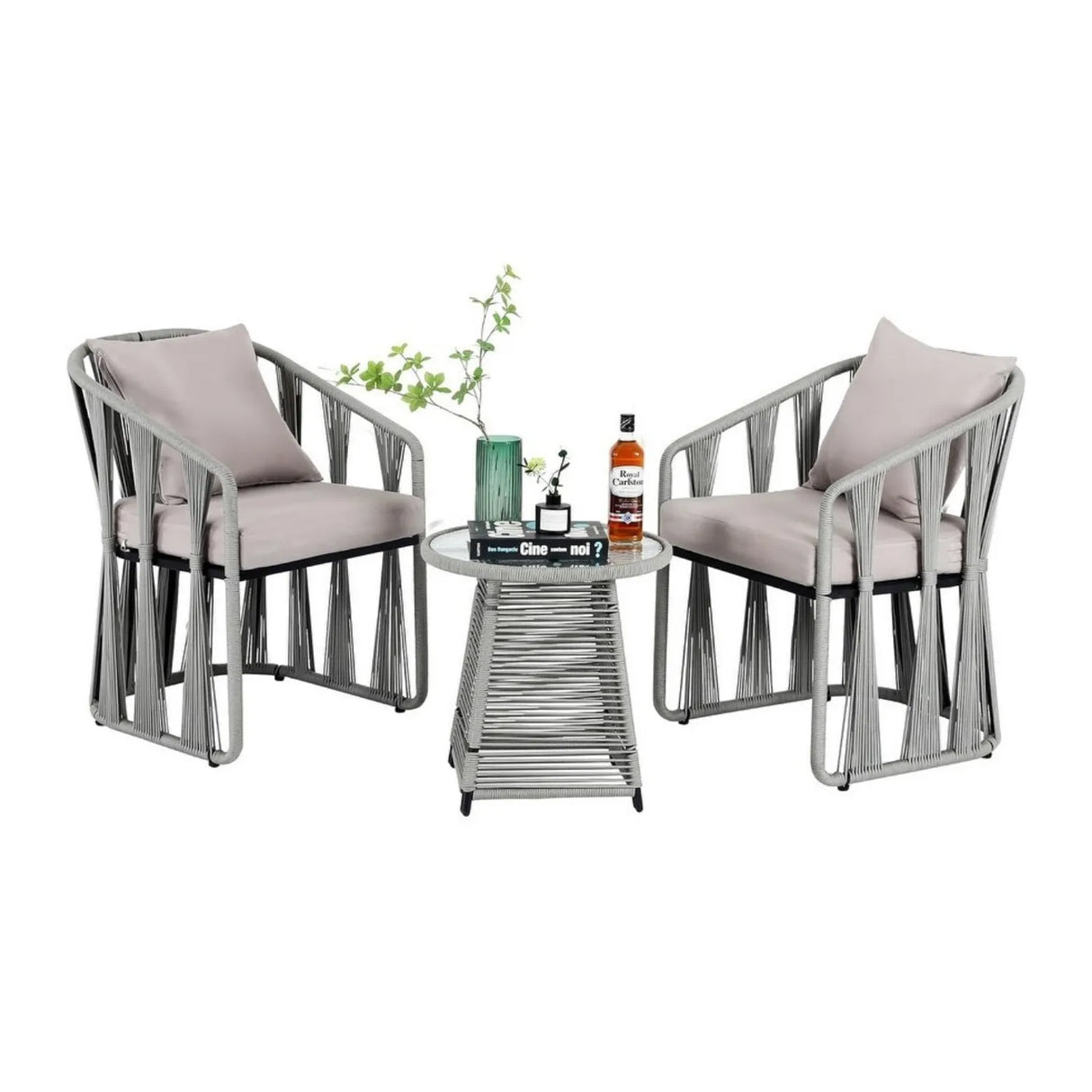 Outdoor Rope 3-Piece Patio Set