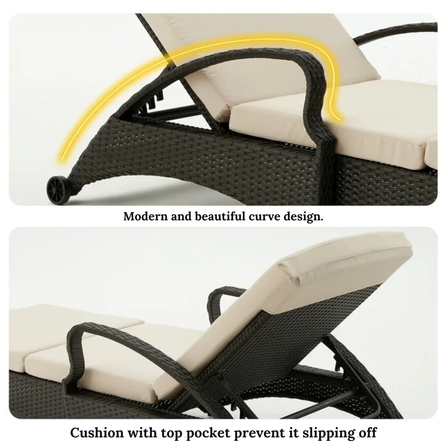Outdoor All-Weather Wicker Lounger