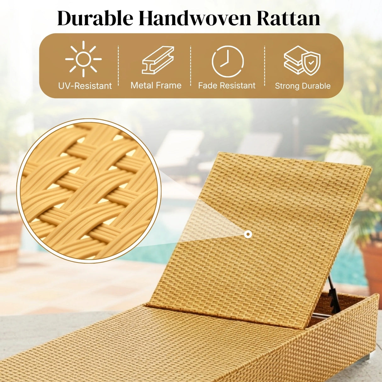 Outdoor 2-Piece Chaise Lounge Chair with Adjustable Settings and Cushions