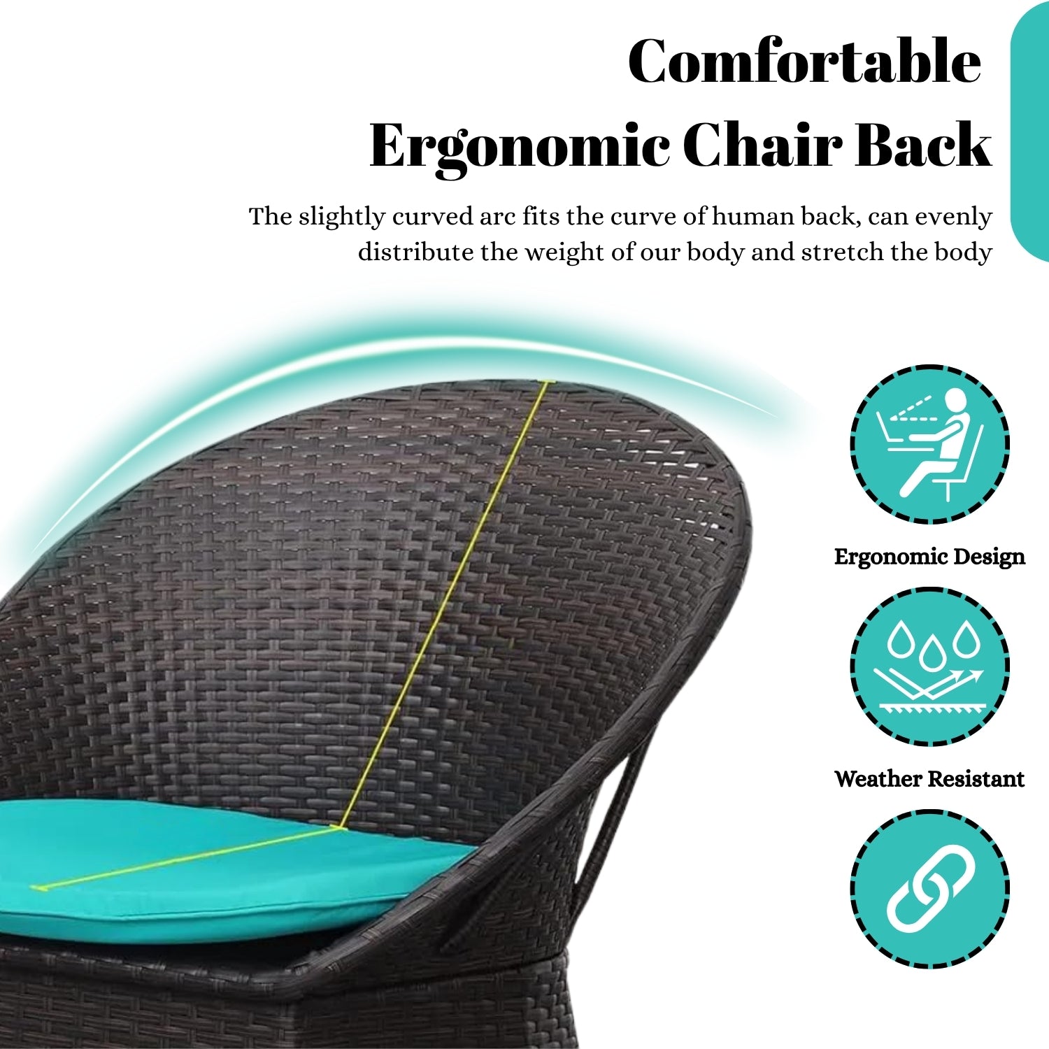 3-Piece Outdoor Rattan Wicker Patio Set