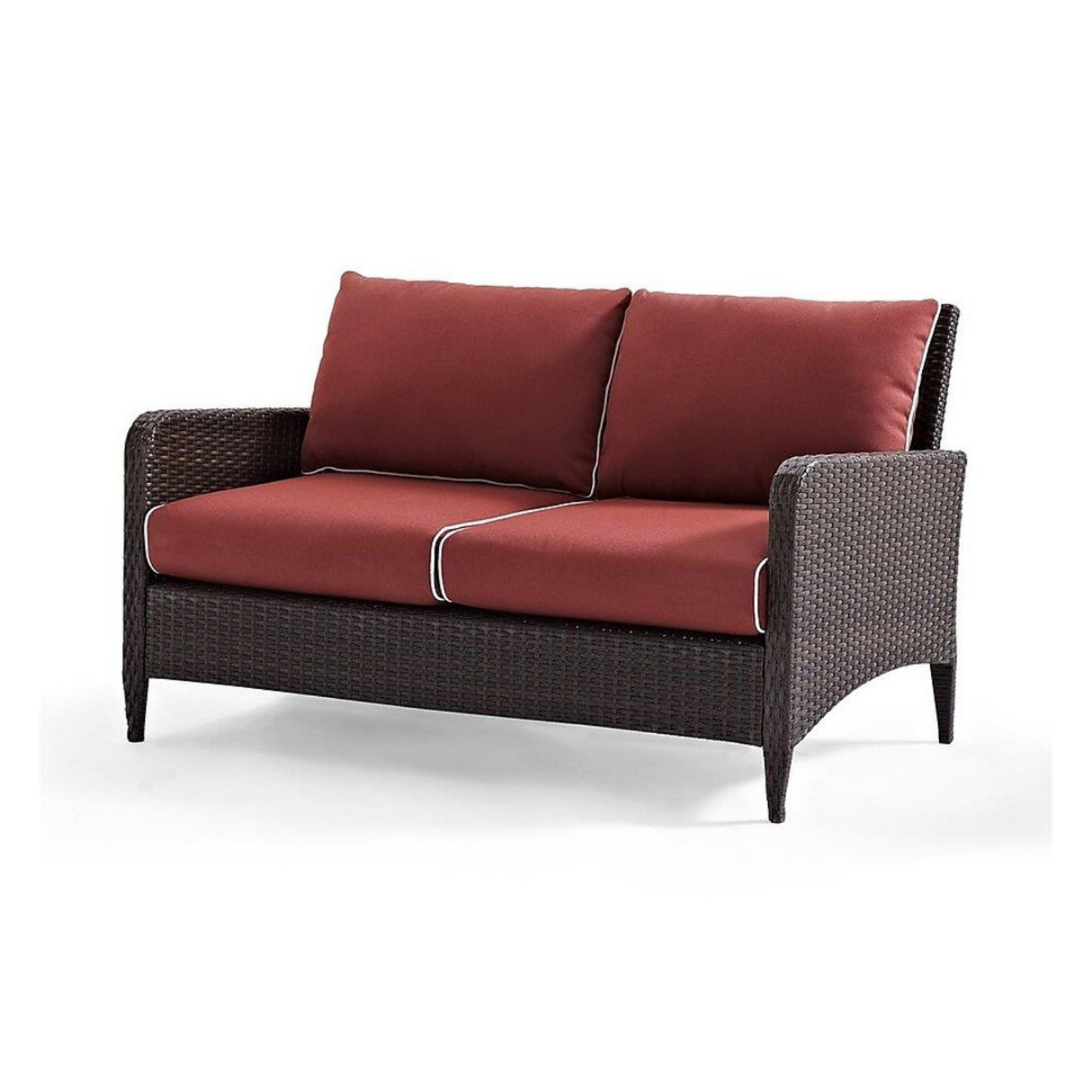 Outdoor Wicker Double Seater Loveseat Sofa