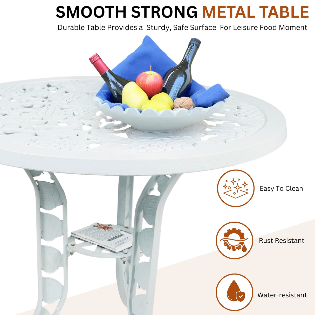 Aluminium Outdoor 5-Piece Patio Bistro Set