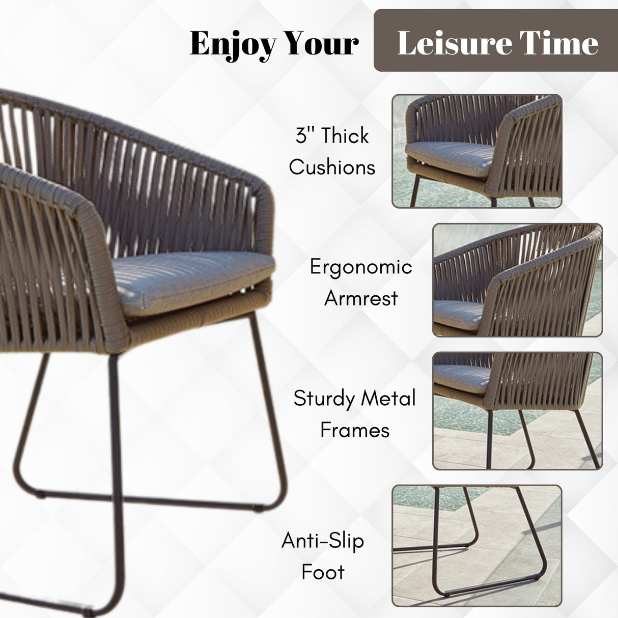 5-Piece Outdoor Patio Dining Set