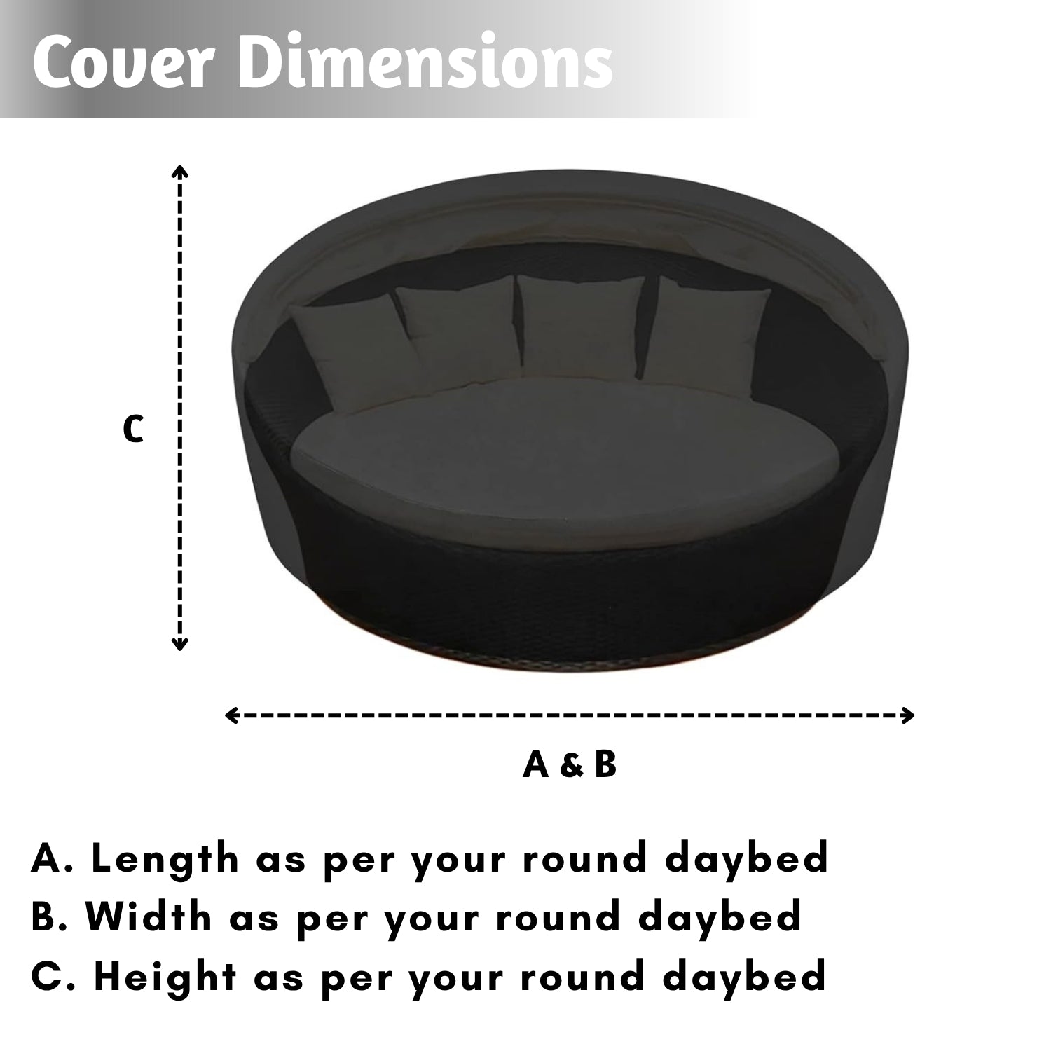 Outdoor Round Daybed Cover