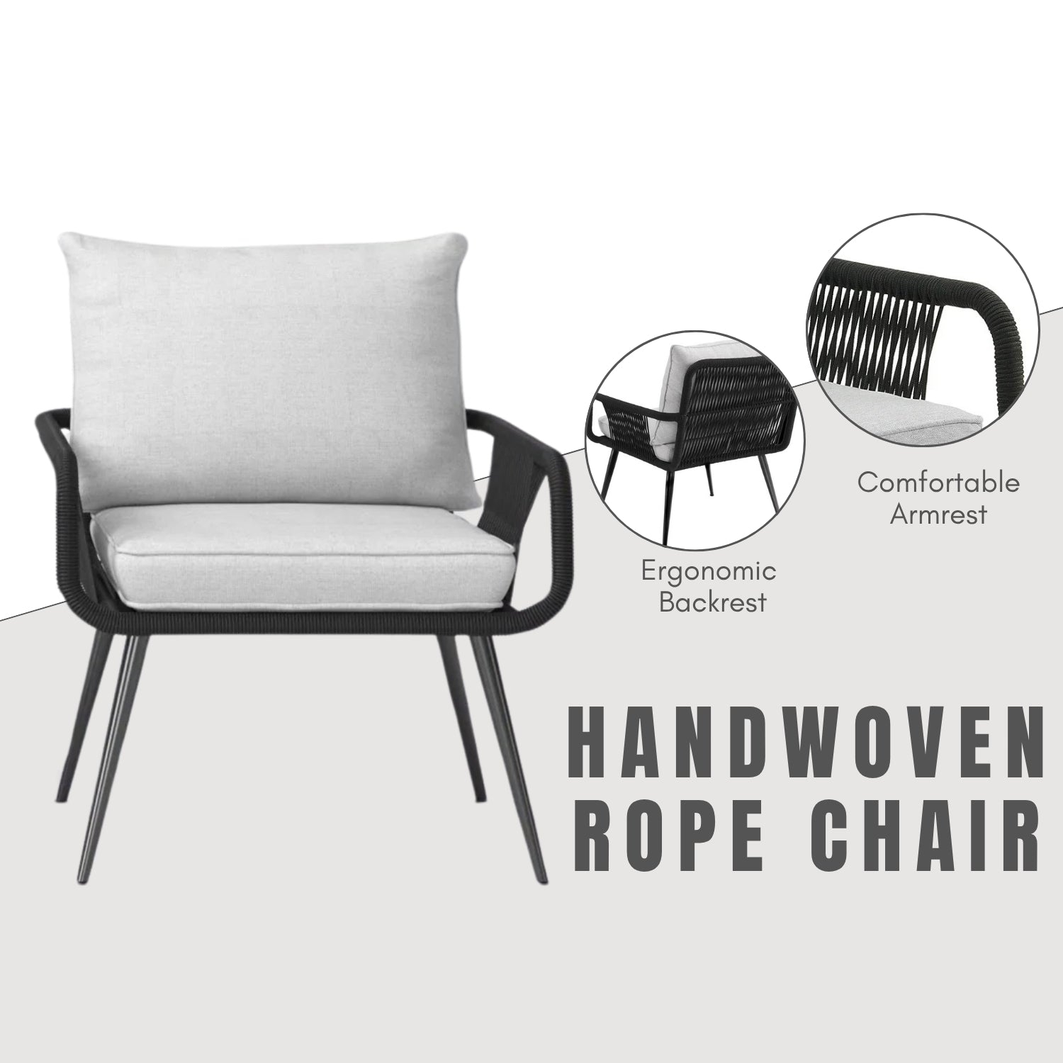 3-Piece Rope Patio Set - Perfect for Outdoor Entertaining