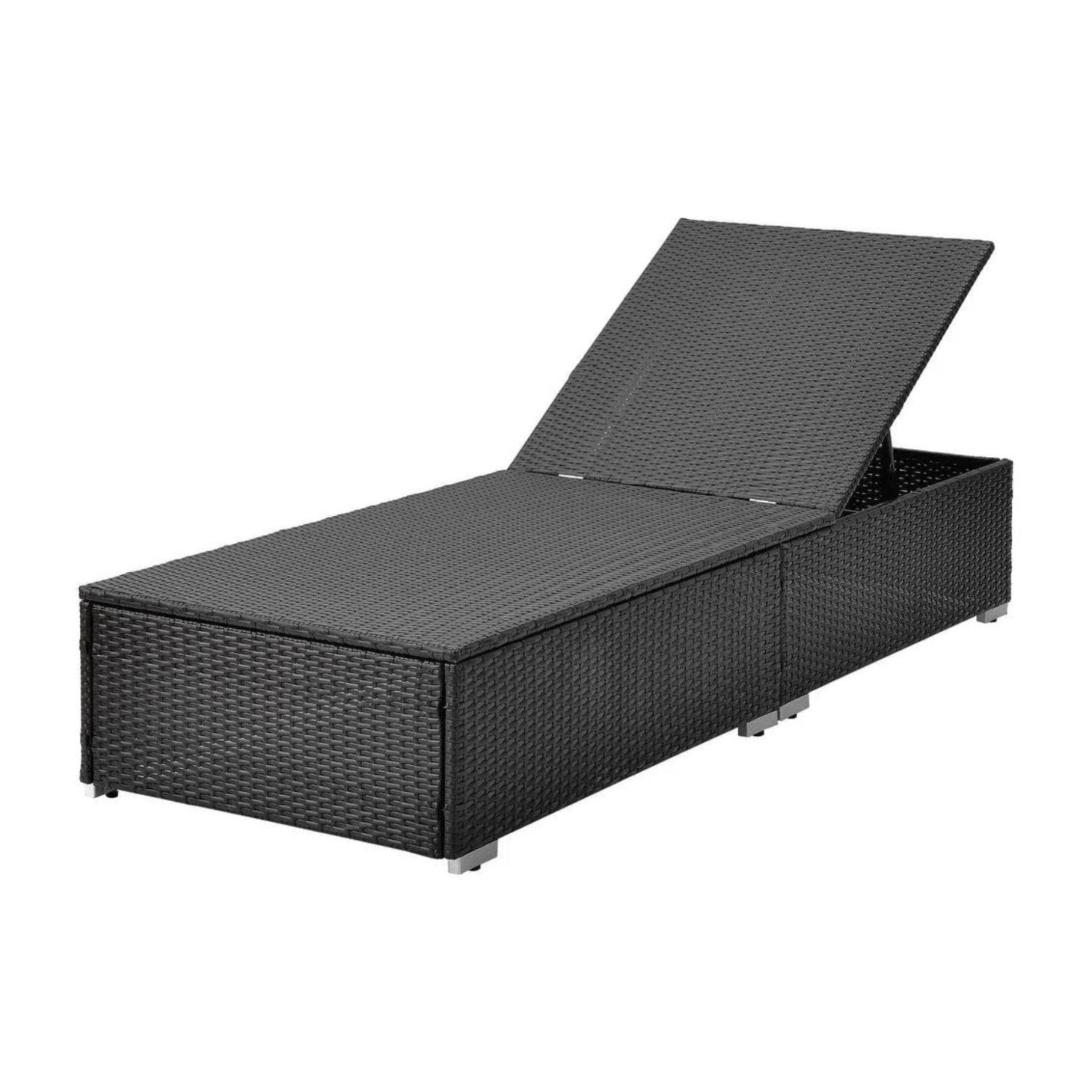 Outdoor Wicker Lounge Chairs Set of 2 With Side Table
