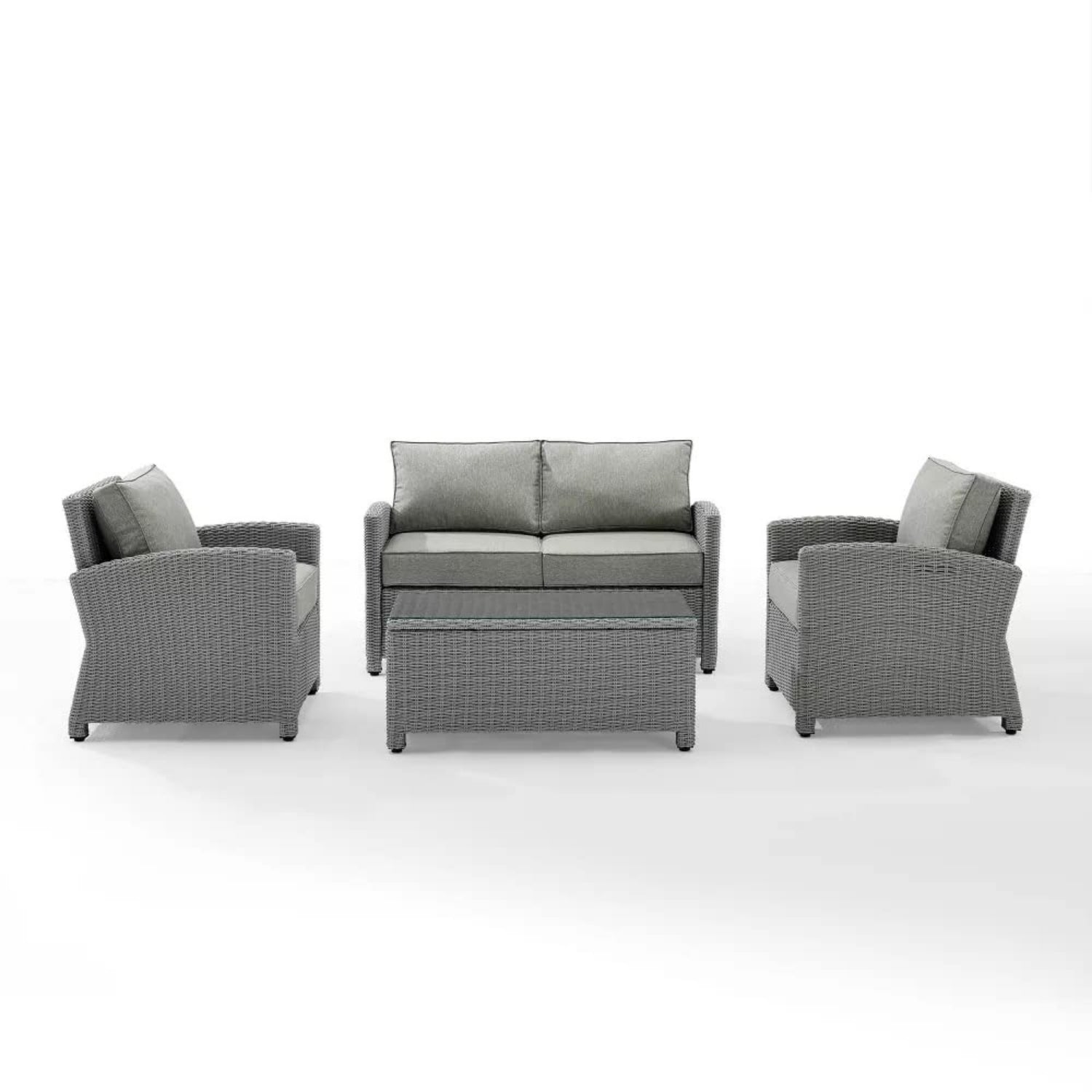4 Pieces Patio Furniture Set, Outdoor Sectional Sofa