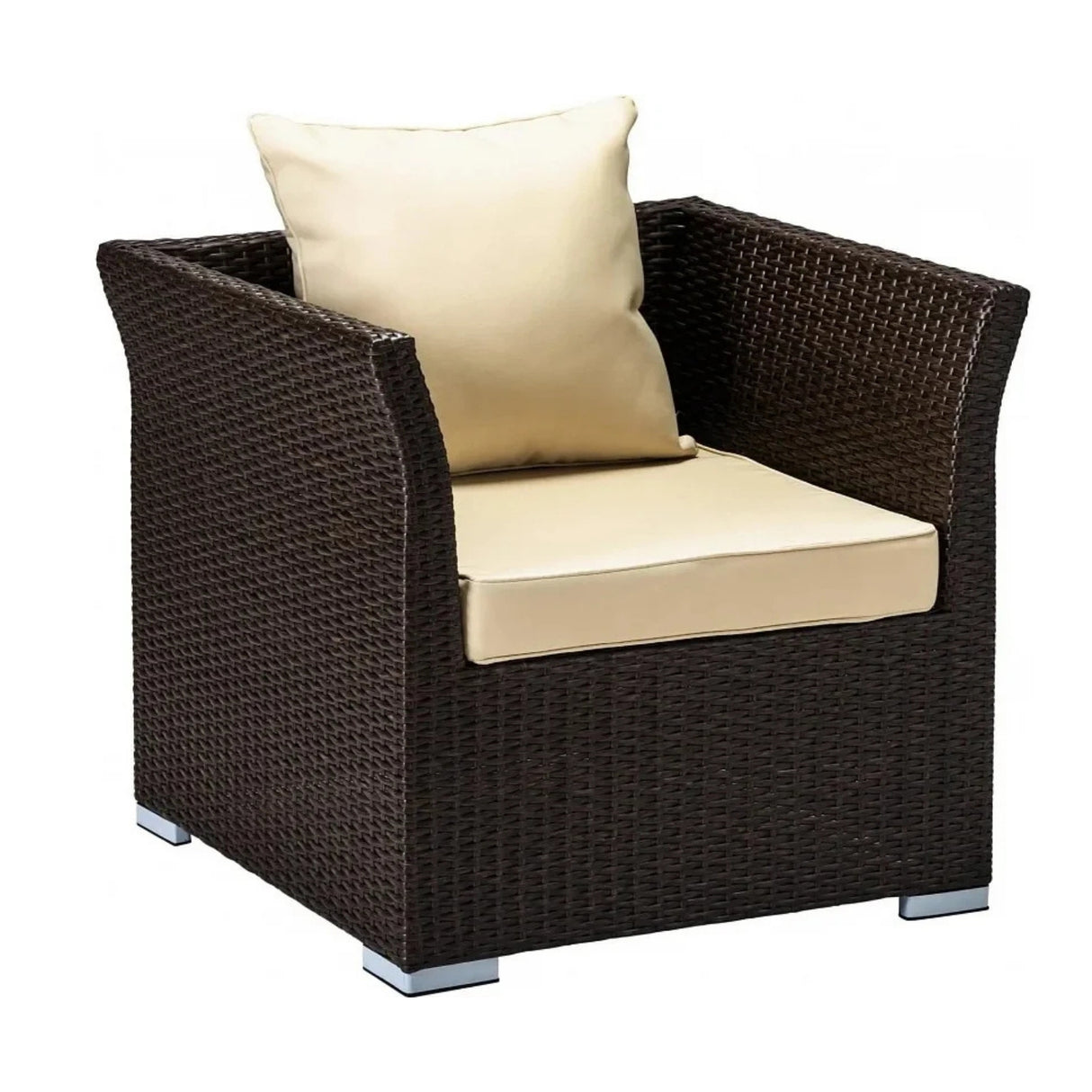 Outdoor All-Weather Wicker Single Seater Sofa