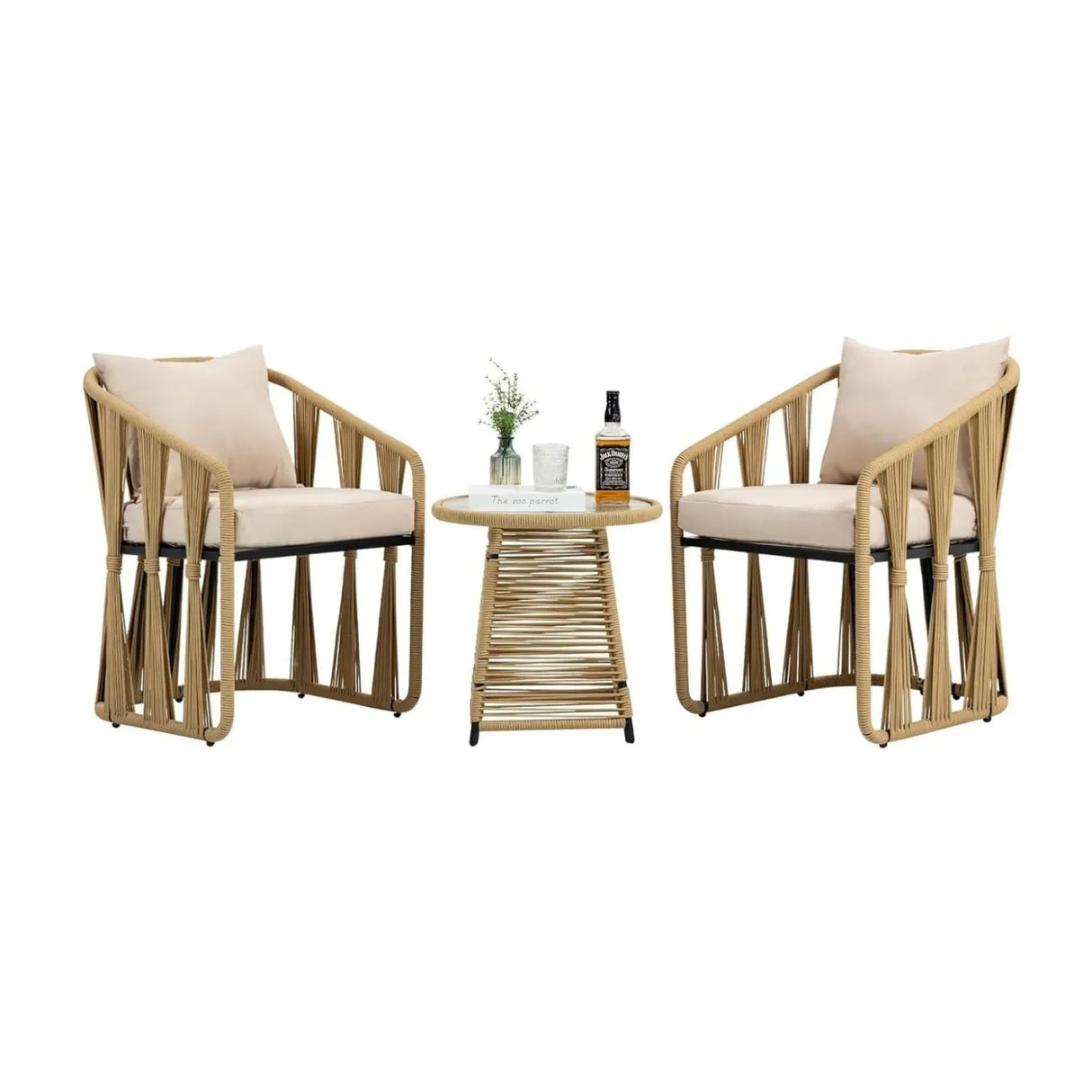 Outdoor Rope 3-Piece Patio Set