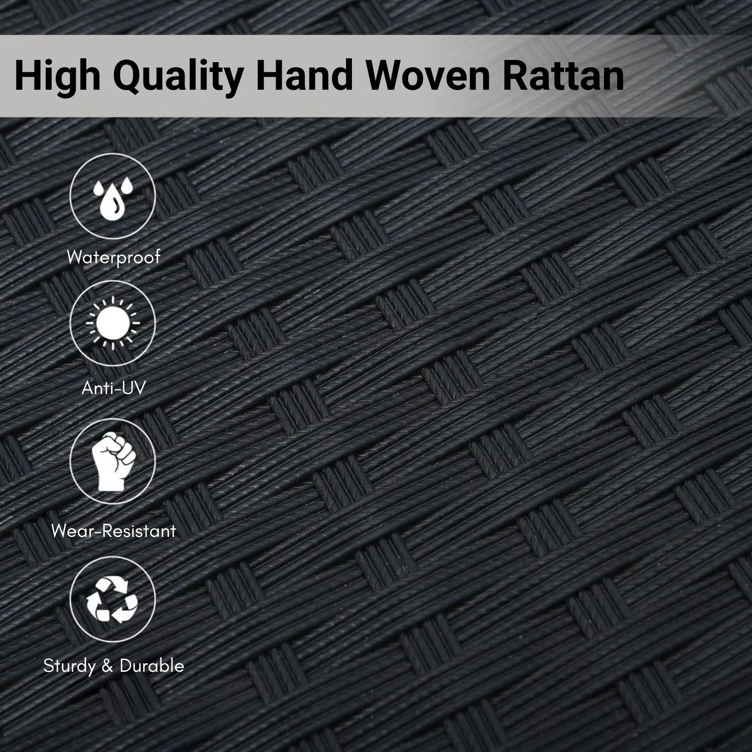 Outdoor Rattan Wicker Hanging Swing Chair with Cushion