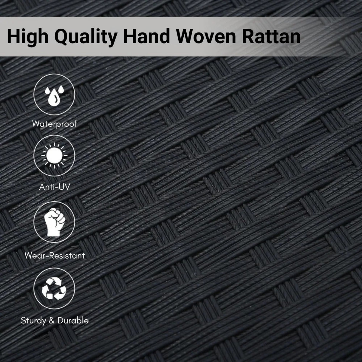 Outdoor Rattan Wicker Hanging Swing Chair with Cushion