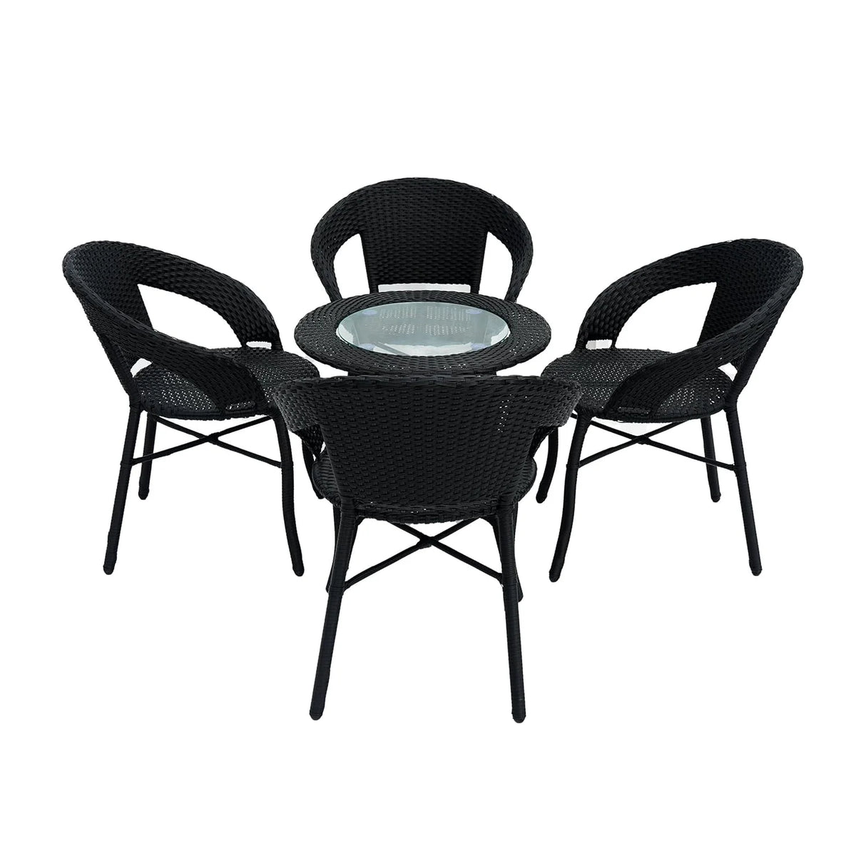 5-Piece Outdoor Rattan Wicker Patio Bistro Set