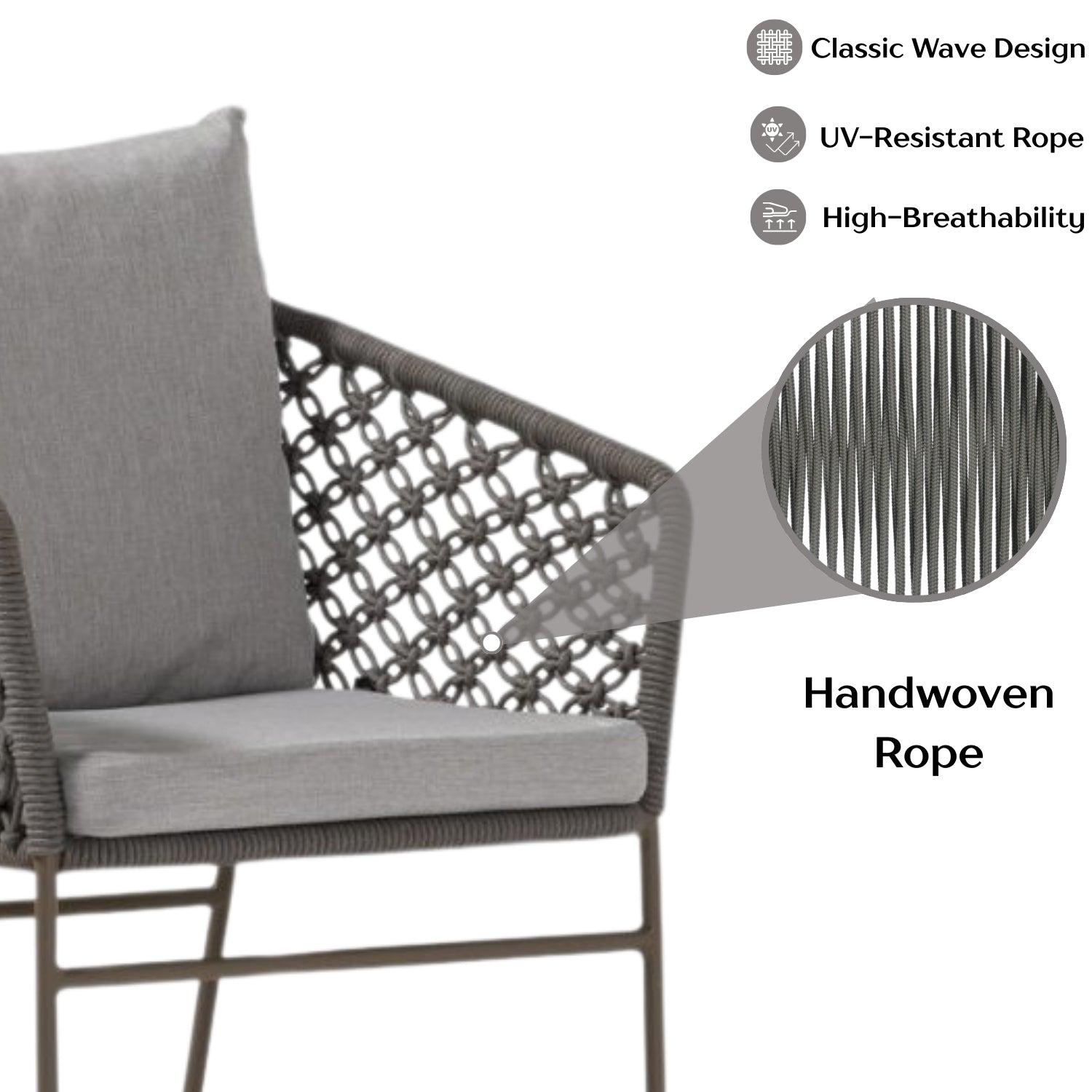 Outdoor Rope 2-Piece Patio Chairs