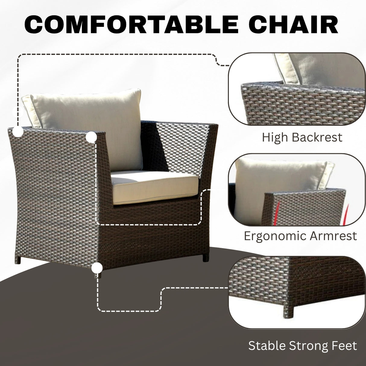 Outdoor Wicker 10 Seater Sectional Sofa Set