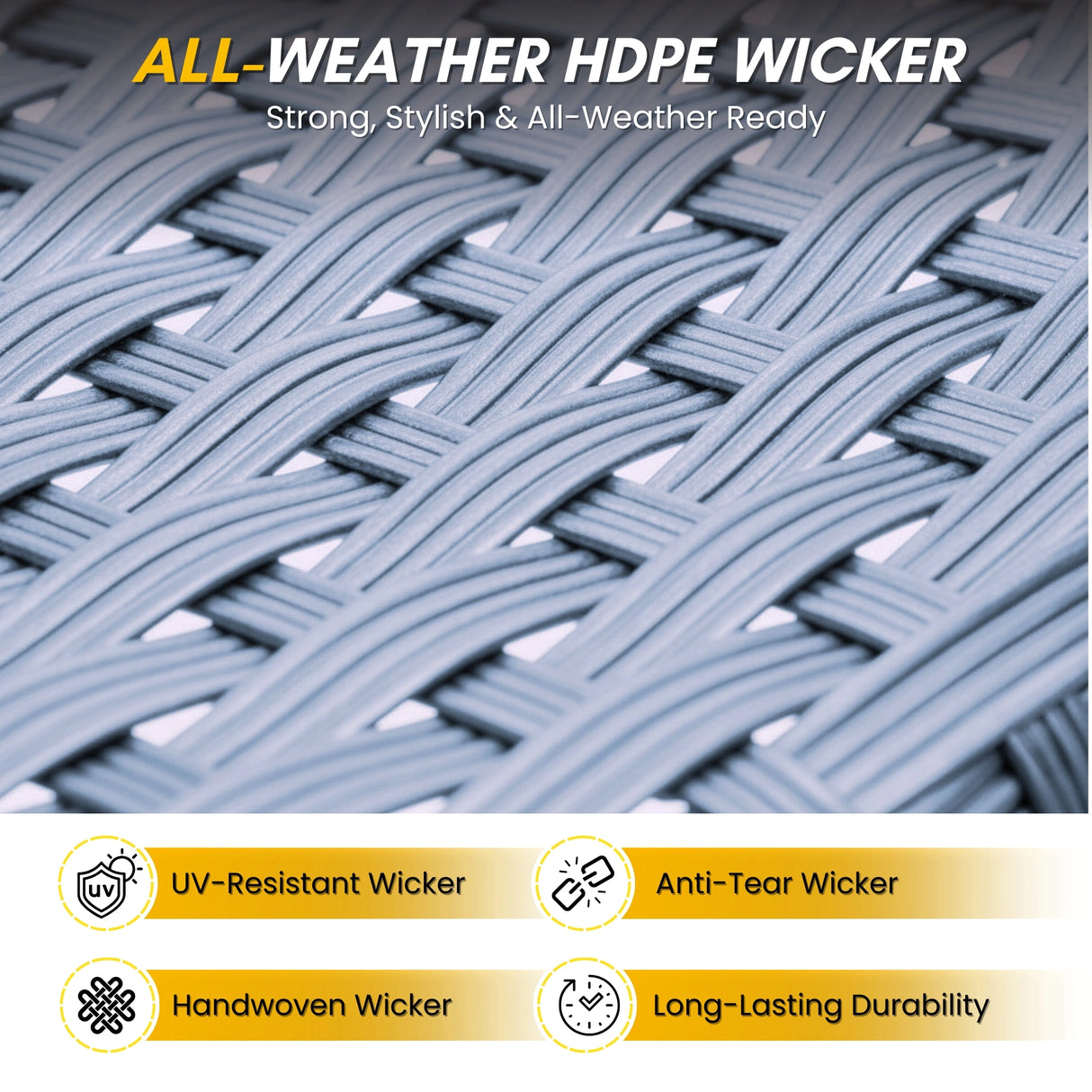 5-Piece Outdoor Rattan Wicker Patio Bistro Set