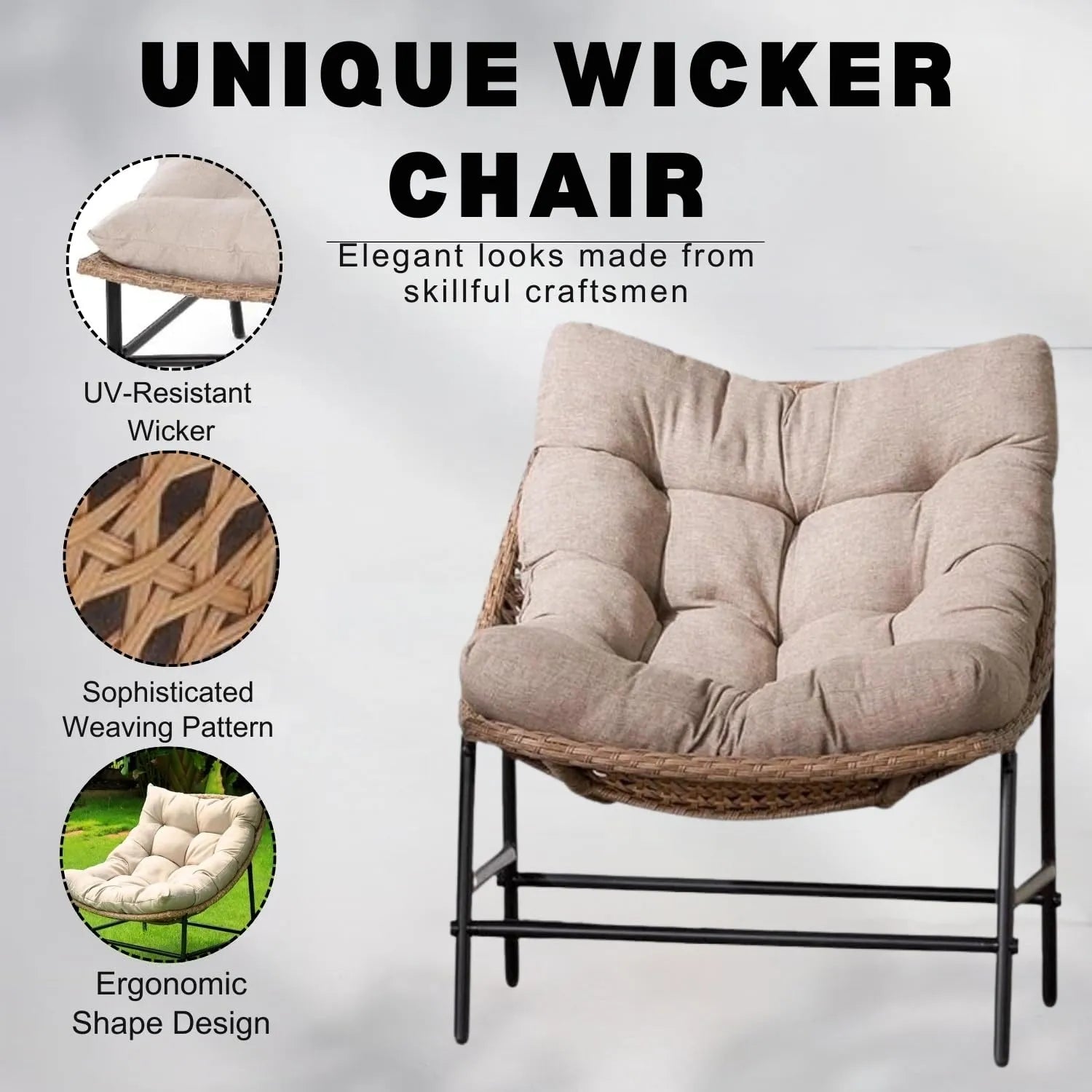 3 Piece Garden Outdoor Patio Furniture Set