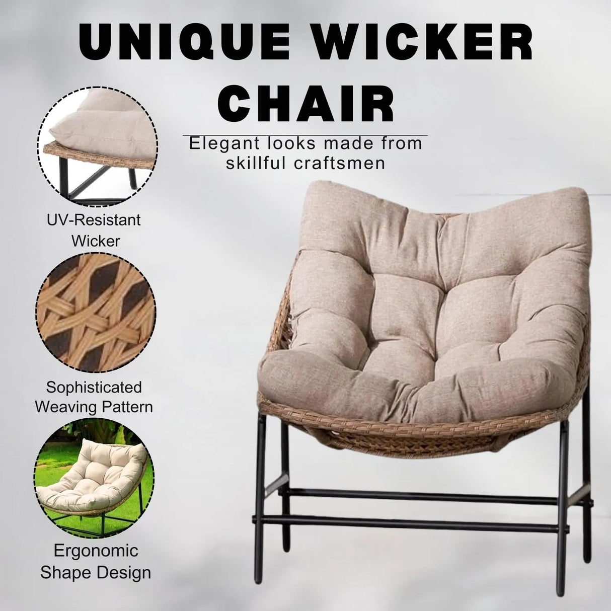 3 Piece Garden Outdoor Patio Furniture Set