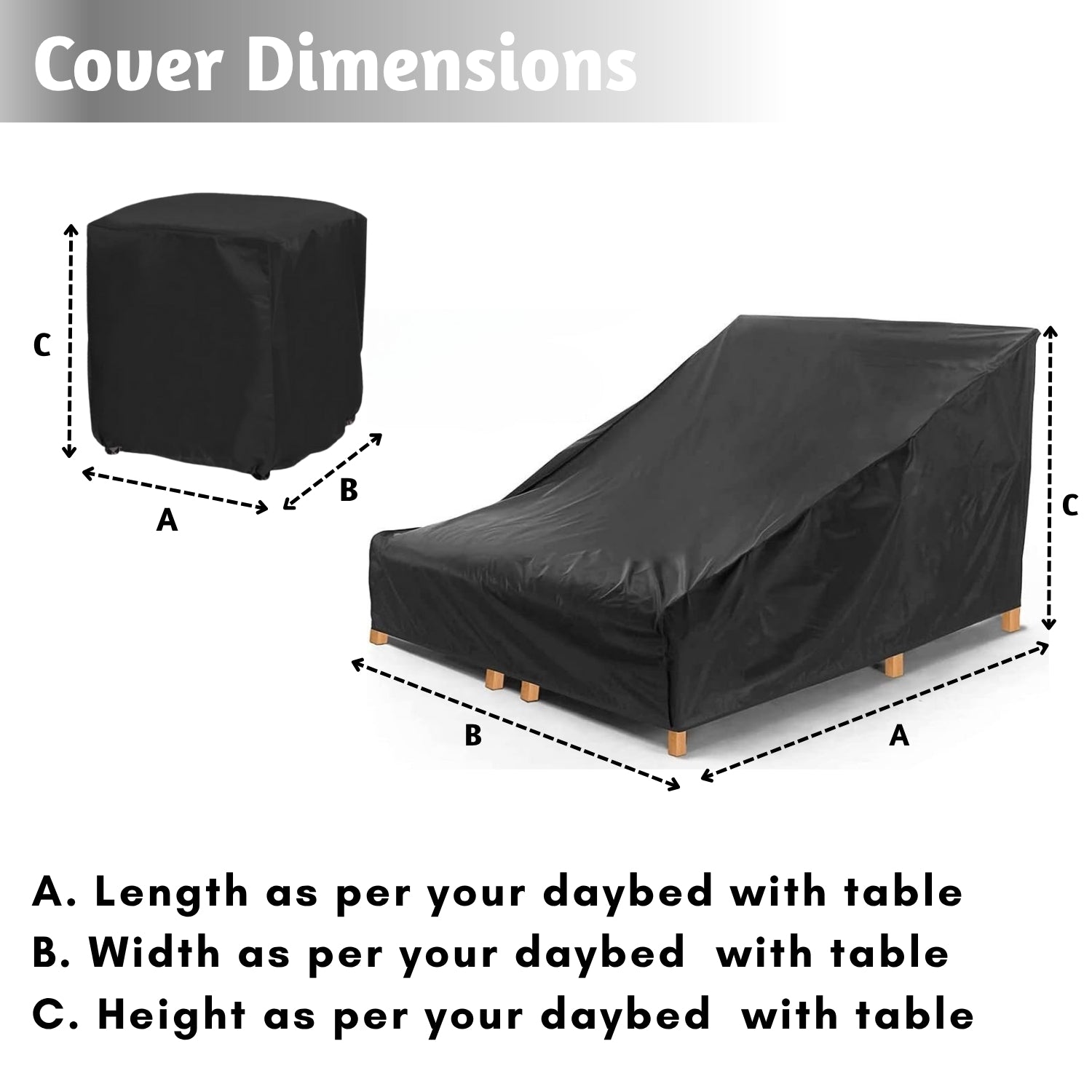 Outdoor Daybed With Table Cover