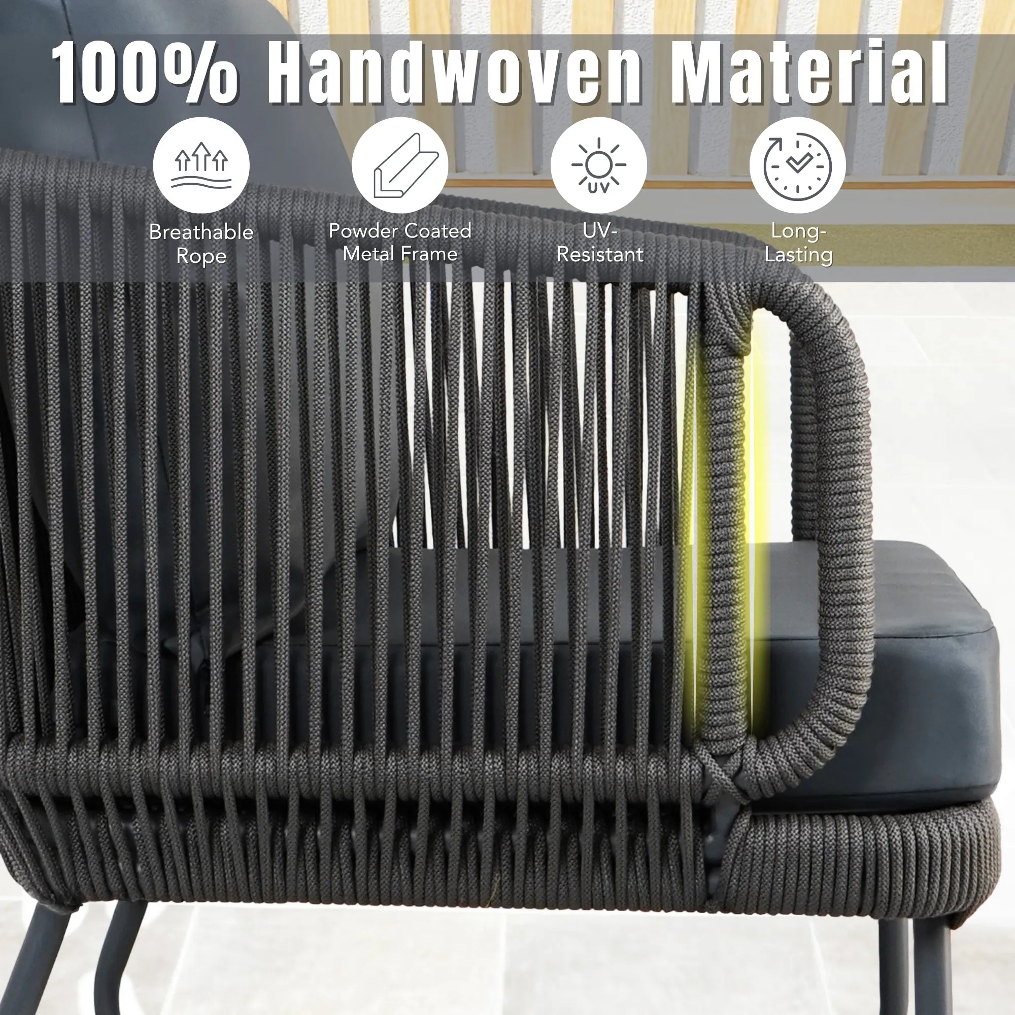 Outdoor Rope 6-Seater Sofa Set