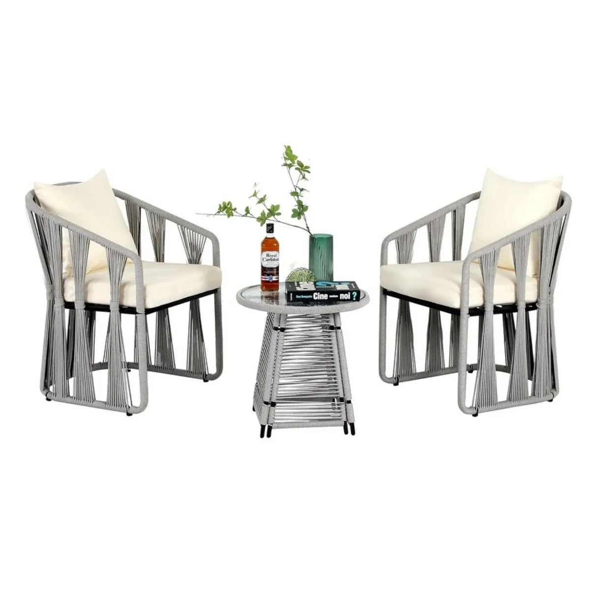 Outdoor Rope 3-Piece Patio Set