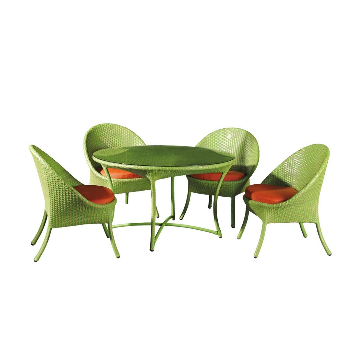 Outdoor All-Weather Resistant Rattan Wicker 5-Piece Dining Set