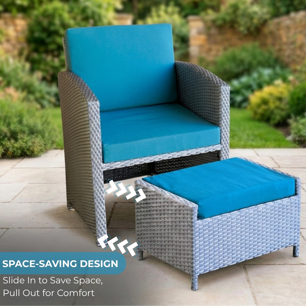 Outdoor 5 Piece Patio Wicker All Weather Sectional Furniture Set