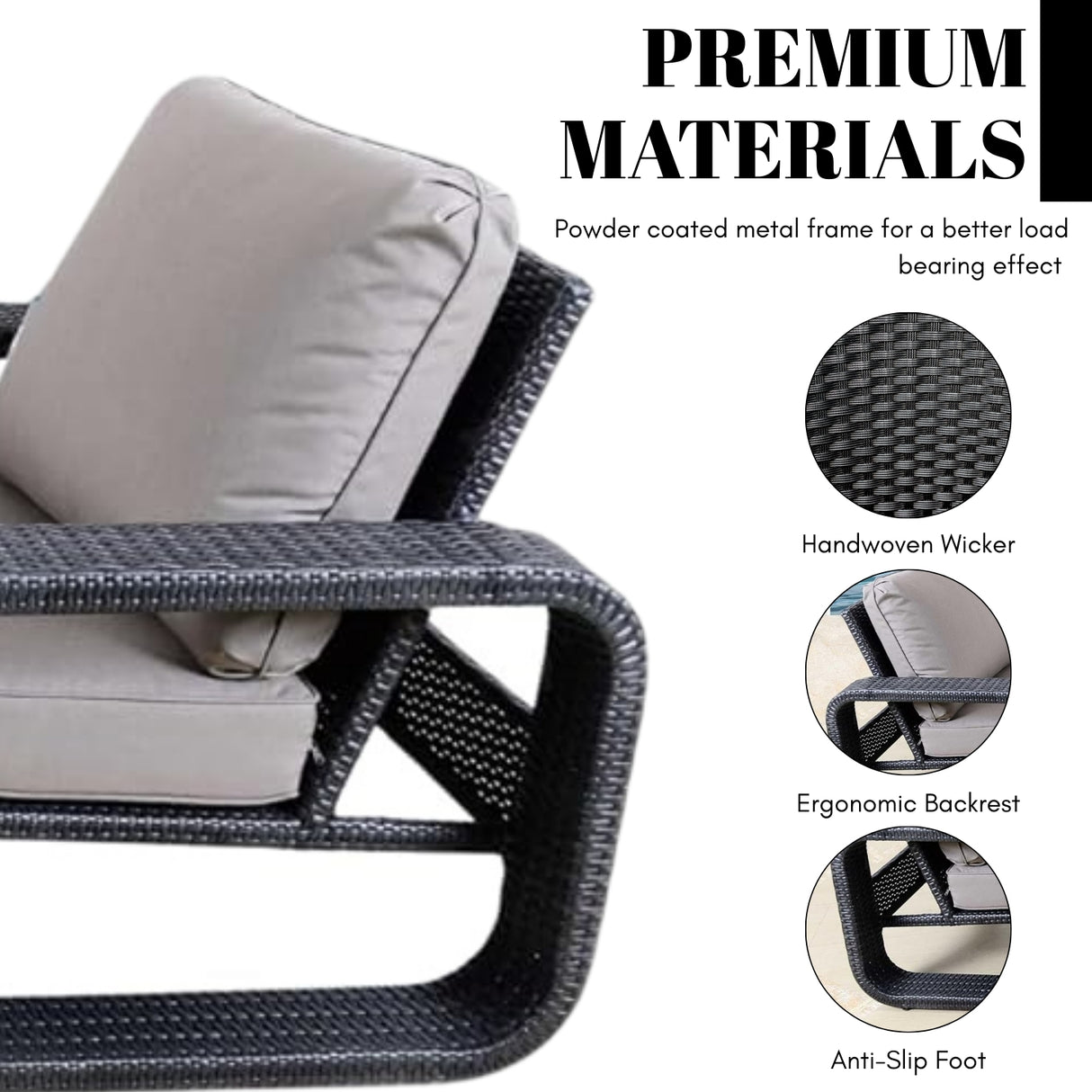 4-Piece Outdoor Rattan Wicker Patio Sofa Set & Glass Top Table