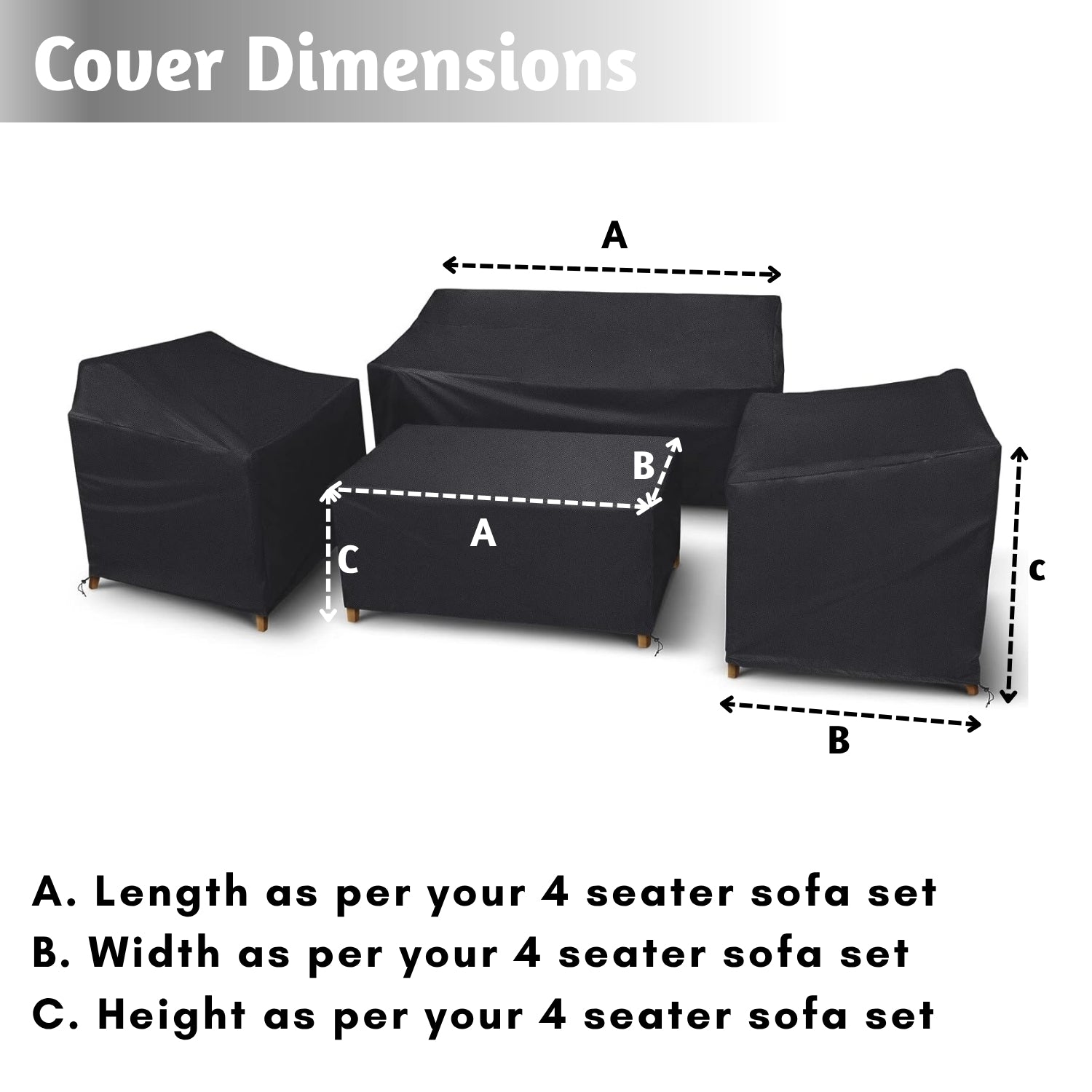 Outdoor Four Seater Sofa Cover