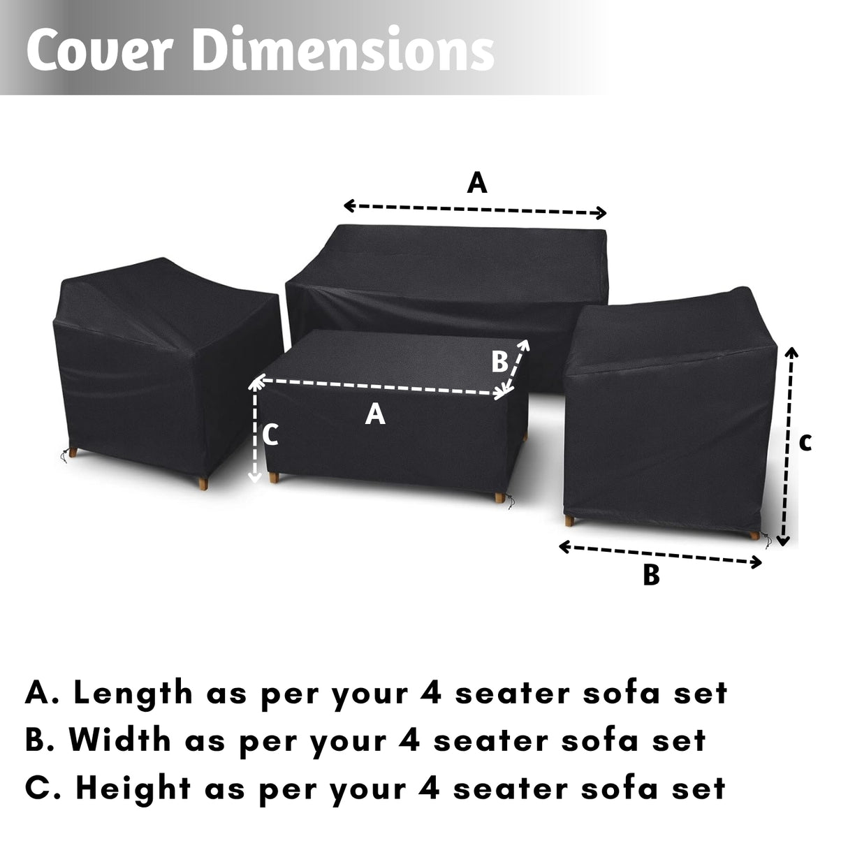 Outdoor Four Seater Sofa Cover